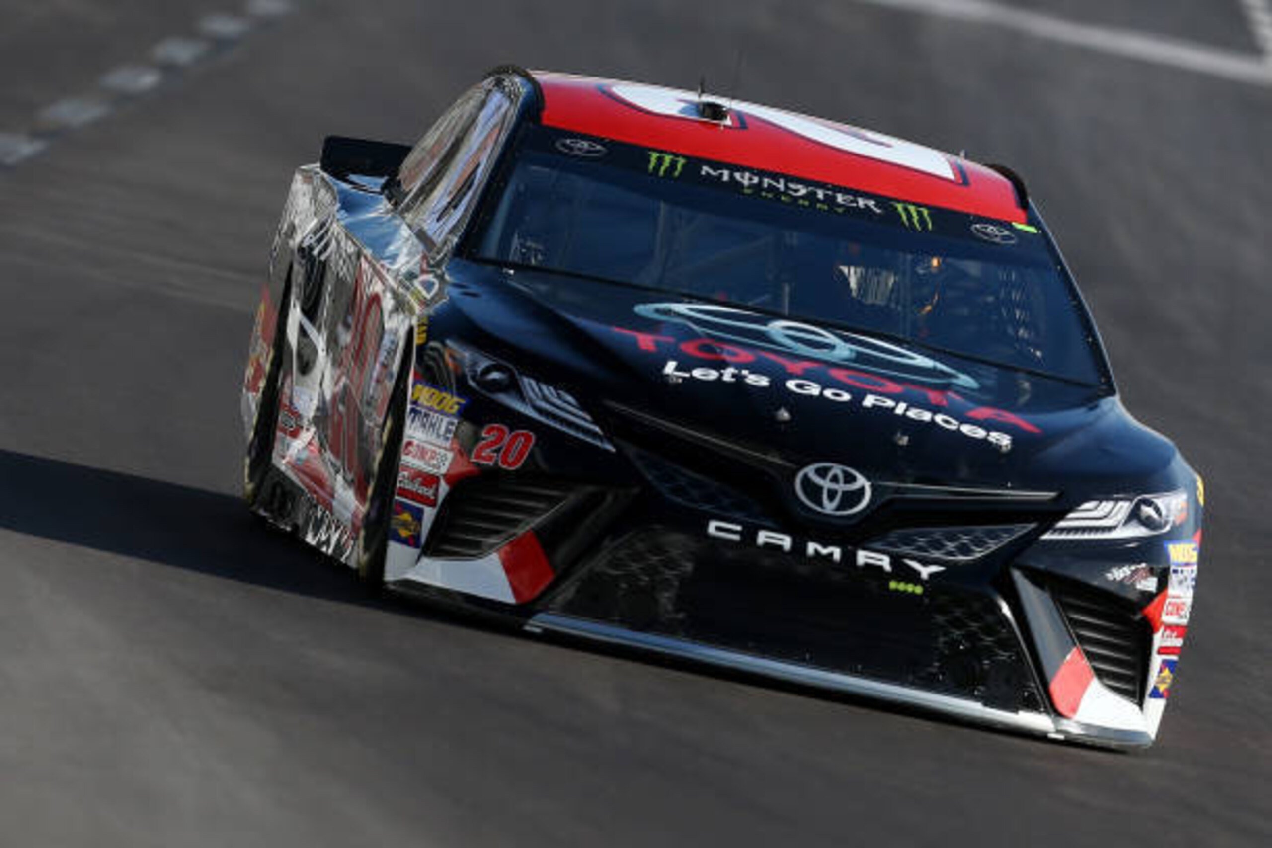 FORT WORTH, TX - APRIL 08: Matt Kenseth, driver of the #20 Let's Go Places Toyota, practices for the Monster Energy NASCAR Cup Series O'Reilly Auto Parts 500 at Texas Motor Speedway on April 8, 2017 in Fort Worth, Texas.  (Photo by Sarah Crabill/Getty Ima