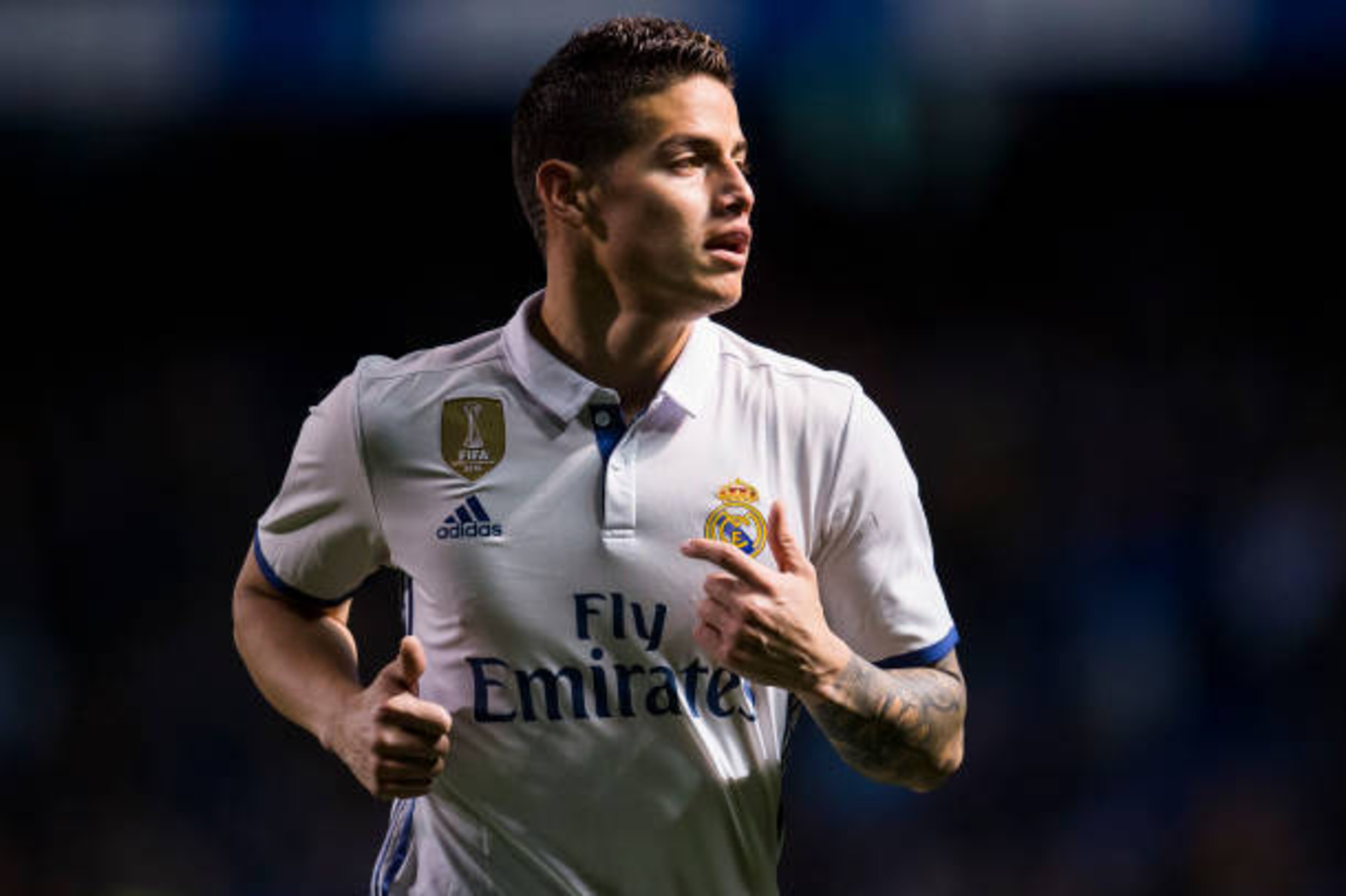 LA CORUNA, SPAIN - APRIL 26:  James Rodriguez of Real Madrid reacts during the La Liga match between RC Deportivo La Coruna and Real Madrid at Riazor Stadium on April 26, 2017 in La Coruna, Spain.  (Photo by Juan Manuel Serrano Arce/Getty Images)