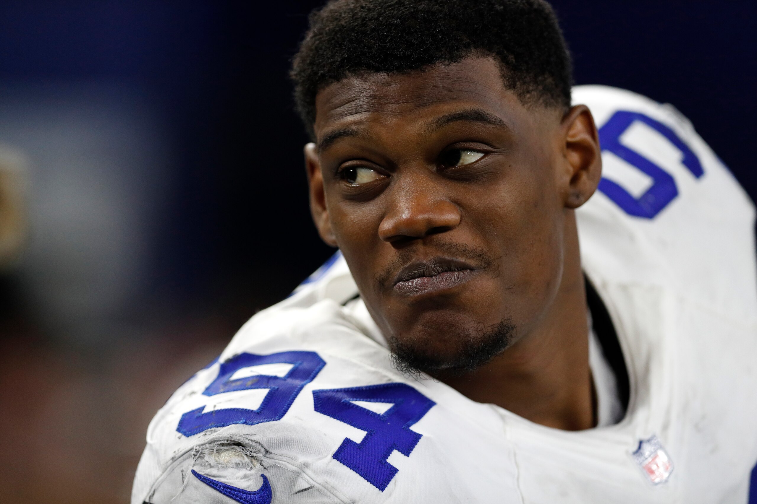 Already on suspension, Cowboys defensive end Randy Gregory reportedly failed his seventh drug test. Already on suspension, Cowboys defensive end Randy Gregory reportedly failed his seventh drug test.