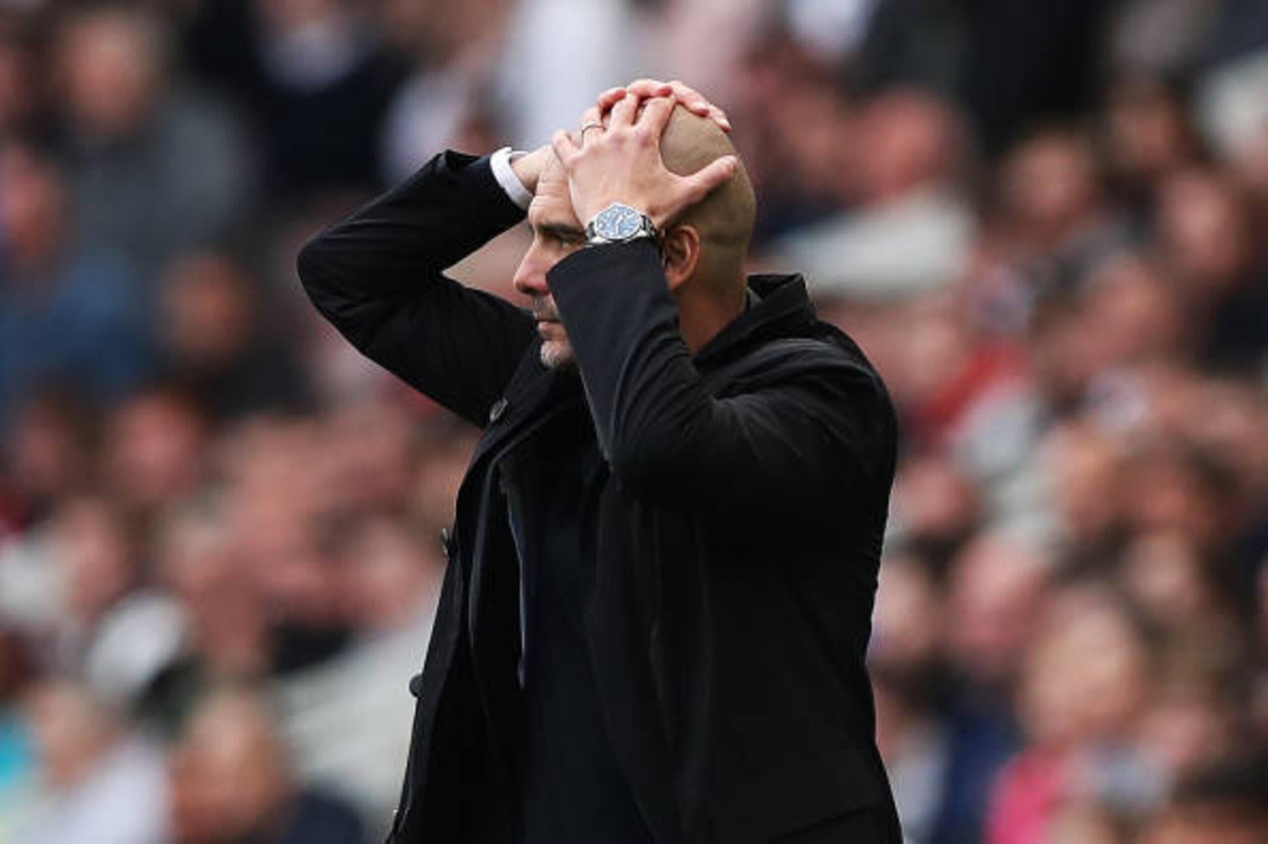 MIDDLESBROUGH, ENGLAND - APRIL 30:  Manchester City manager Pep Guardiola reacts during the Premier League match between Middlesbrough and Manchester City at the Riverside Stadium on April 30, 2017 in Middlesbrough, England. (Photo by Ian MacNicol/Getty I