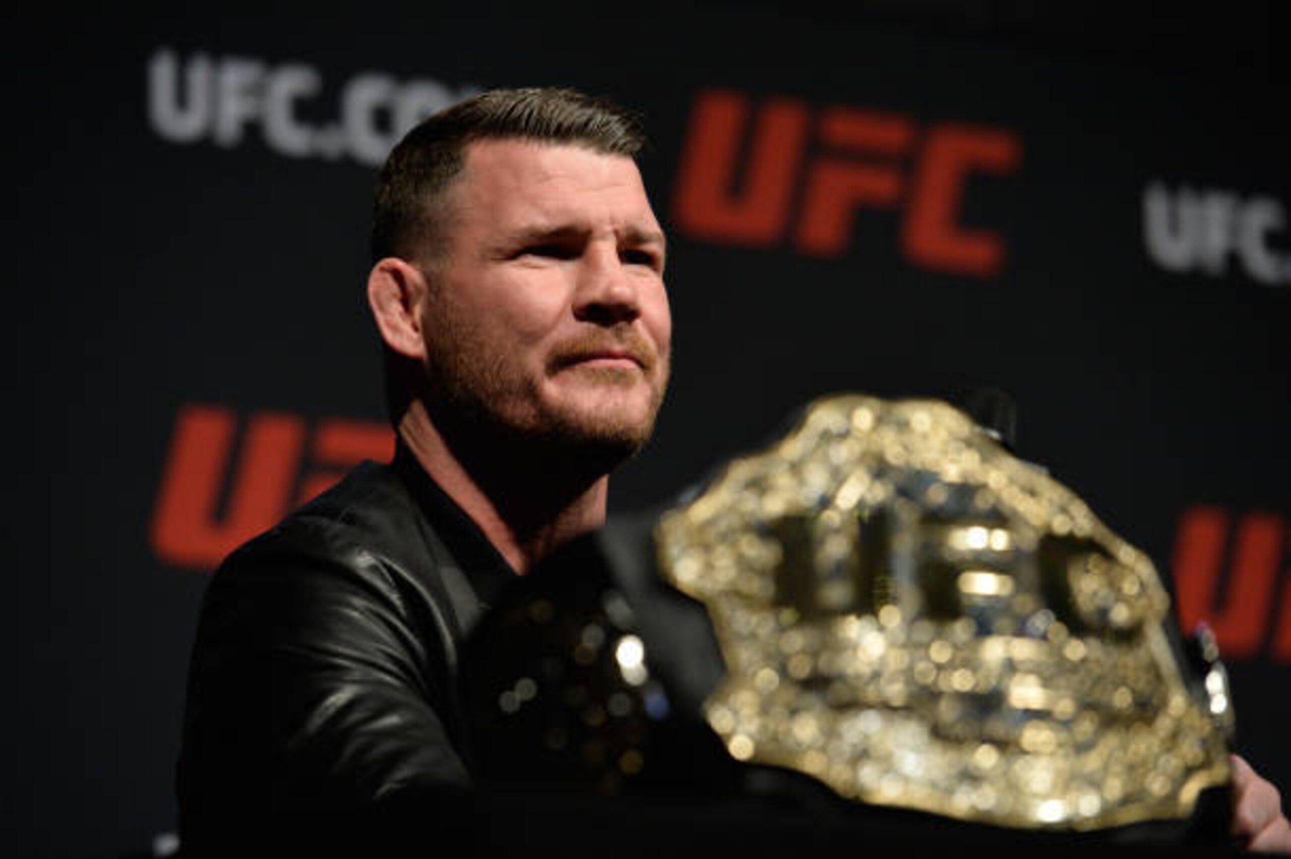 LAS VEGAS, NV - MARCH 03:  UFC middleweight champion Michael Bisping speaks to the media during the UFC press conference at T-Mobile arena on March 3, 2017 in Las Vegas, Nevada. (Photo by Brandon Magnus/Zuffa LLC/Zuffa LLC via Getty Images)