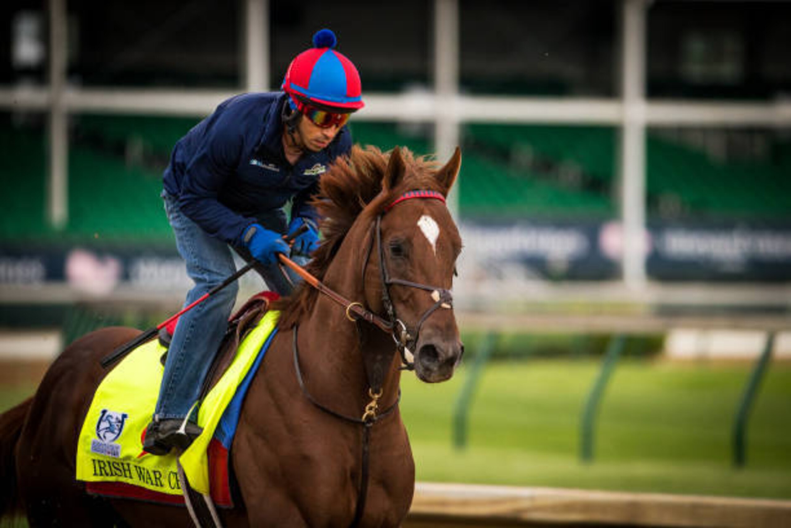 LOUISVILLE, KY - MAY 03: Irish War Cry gallops in preparation for the Kentucky Derby at Churchill Downs on May 03, 2017 in Louisville, Kentucky. (Photo by Alex Evers/Eclipse Sportswire/Getty Images)