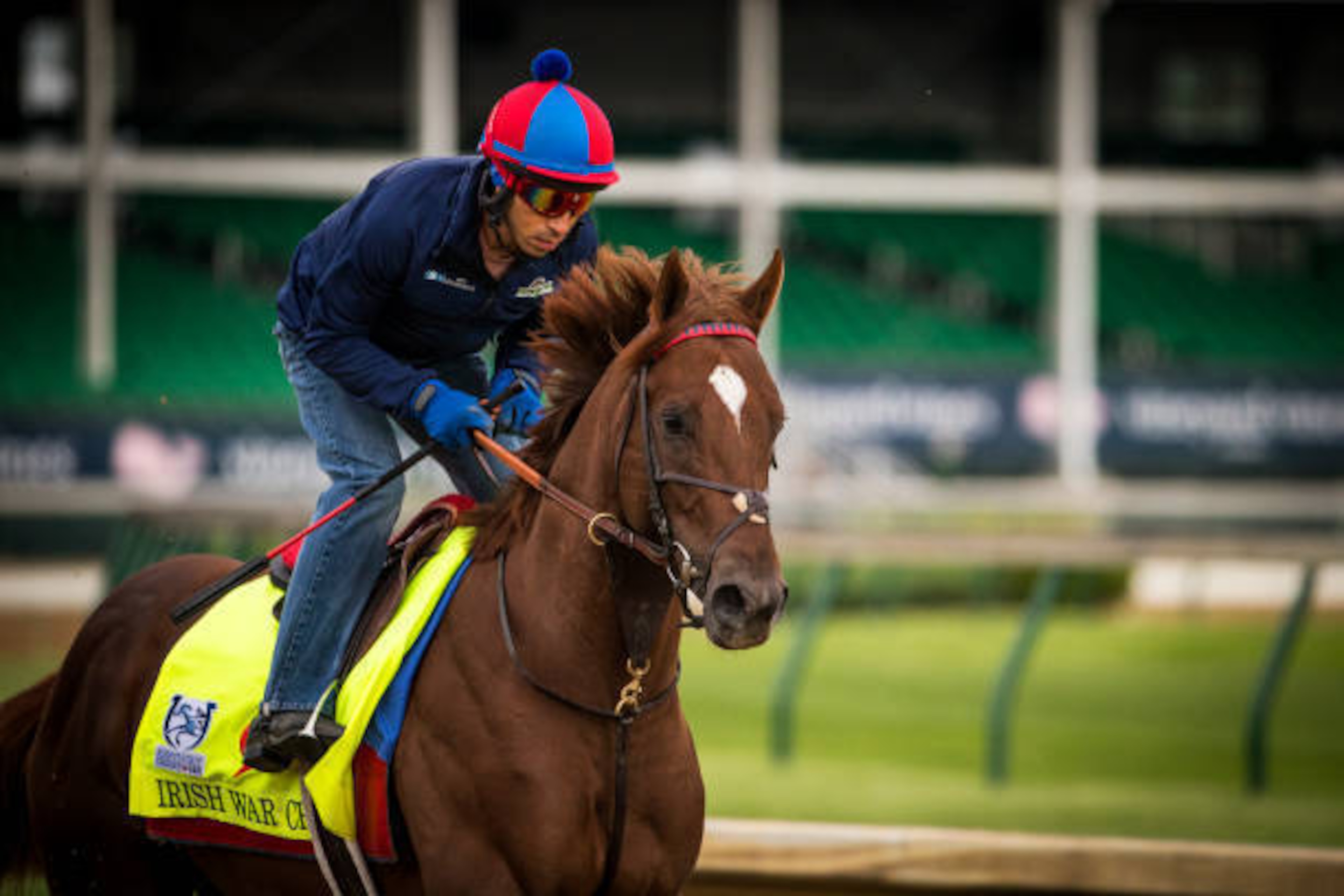 LOUISVILLE, KY - MAY 03: Irish War Cry gallops in preparation for the Kentucky Derby at Churchill Downs on May 03, 2017 in Louisville, Kentucky. (Photo by Alex Evers/Eclipse Sportswire/Getty Images)