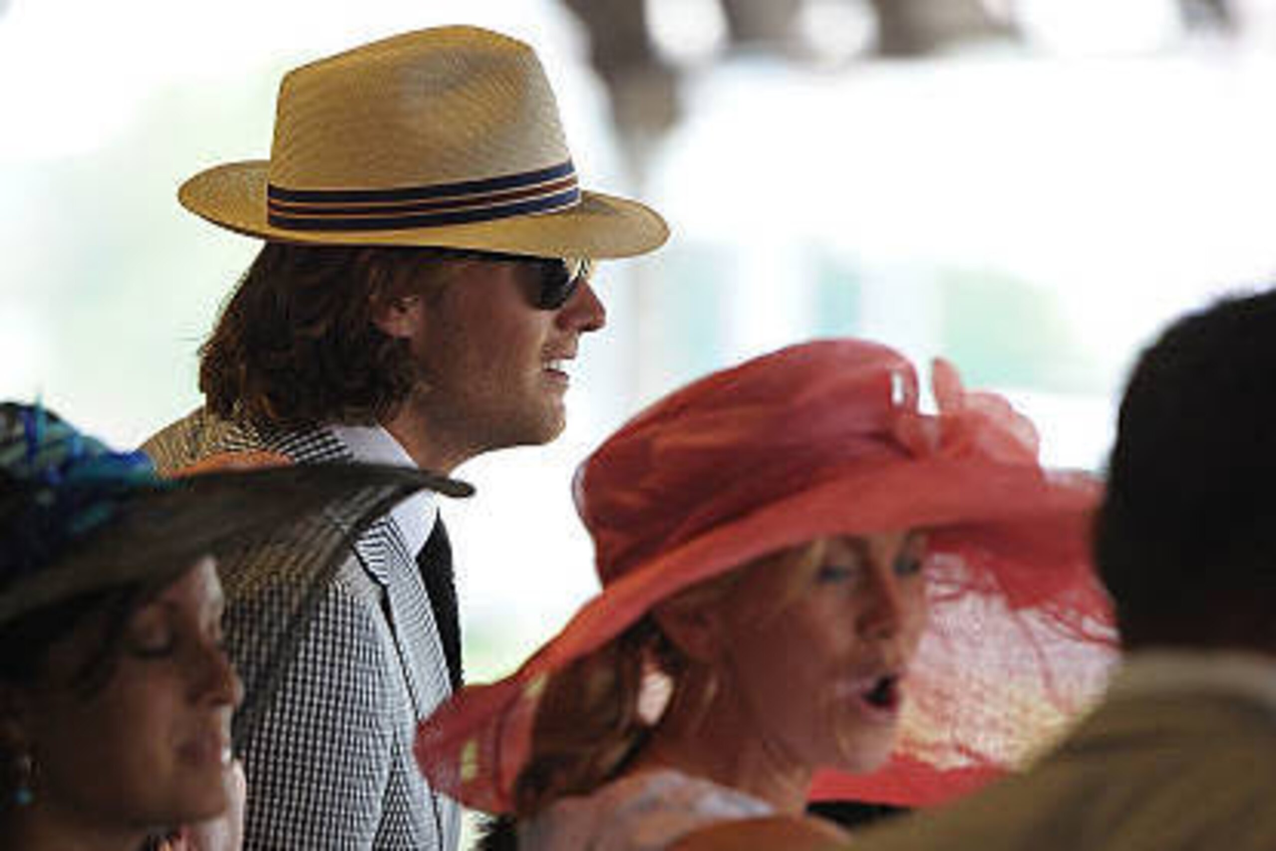 LOUISVILLE, KY - MAY 07:  Professional Football Player Tom Brady watches the 137th Kentucky Derby at Churchill Downs on May 7, 2011 in Louisville, Kentucky.  (Photo by Michael Loccisano/Getty Images)