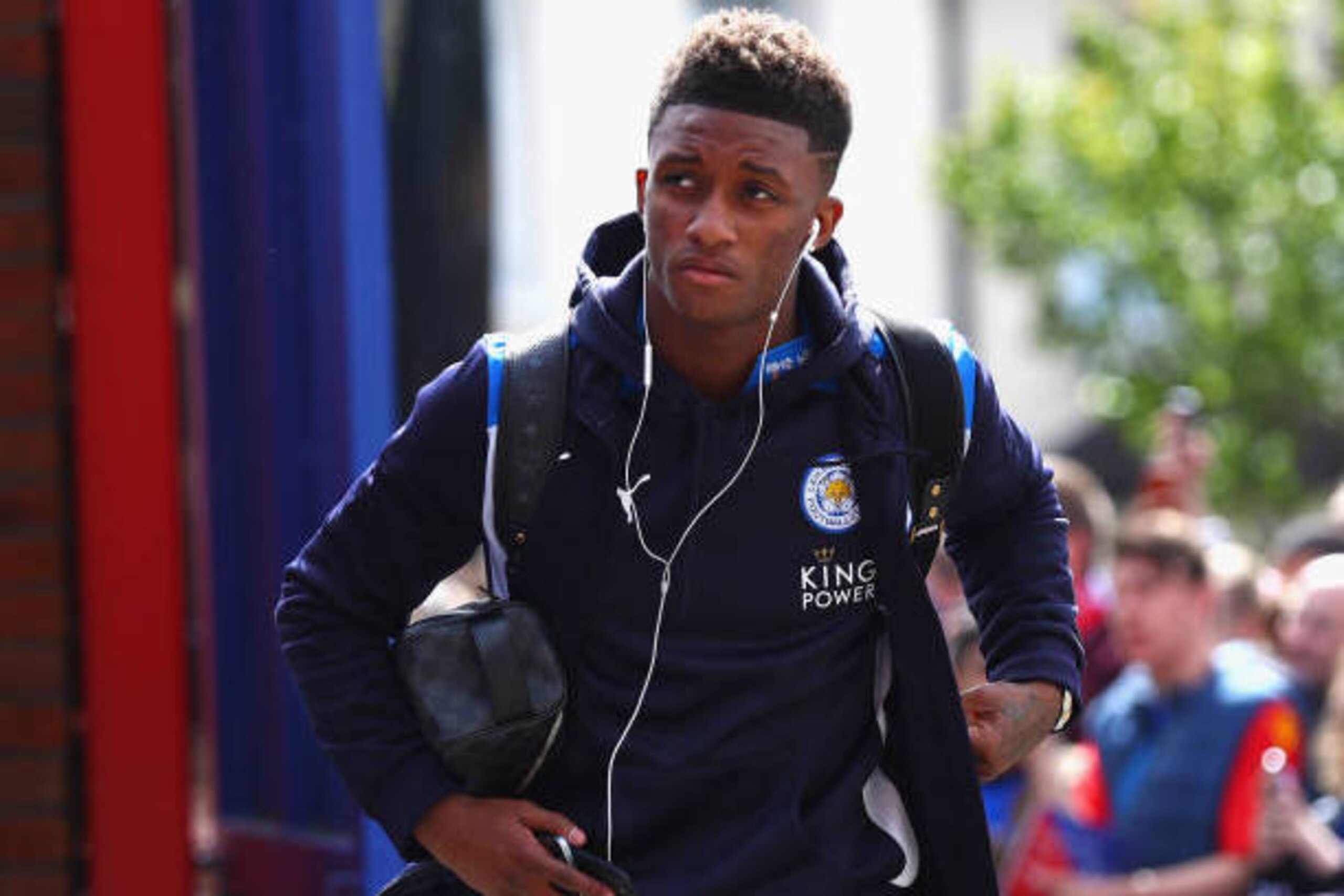 LONDON, ENGLAND - APRIL 15: Demarai Gray of Leicester City arrives at the stadium prior to the Premier League match between Crystal Palace and Leicester City at Selhurst Park on April 15, 2017 in London, England. (Photo by Clive Rose/Getty Images) LONDON, ENGLAND - APRIL 15: Demarai Gray of Leicester City arrives at the stadium prior to the Premier League match between Crystal Palace and Leicester City at Selhurst Park on April 15, 2017 in London, England. (Photo by Clive Rose/Getty Images)