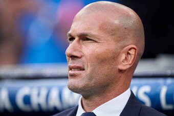 MADRID, SPAIN - MAY 02:  Real Madrid manager Zinedine Zidane looks on prior the UEFA Champions League semi-final first leg match between Real Madrid CF and Club Atletico de Madrid at Estadio Santiago Bernabeu on May 2, 2017 in Madrid, Spain.  (Photo by fo