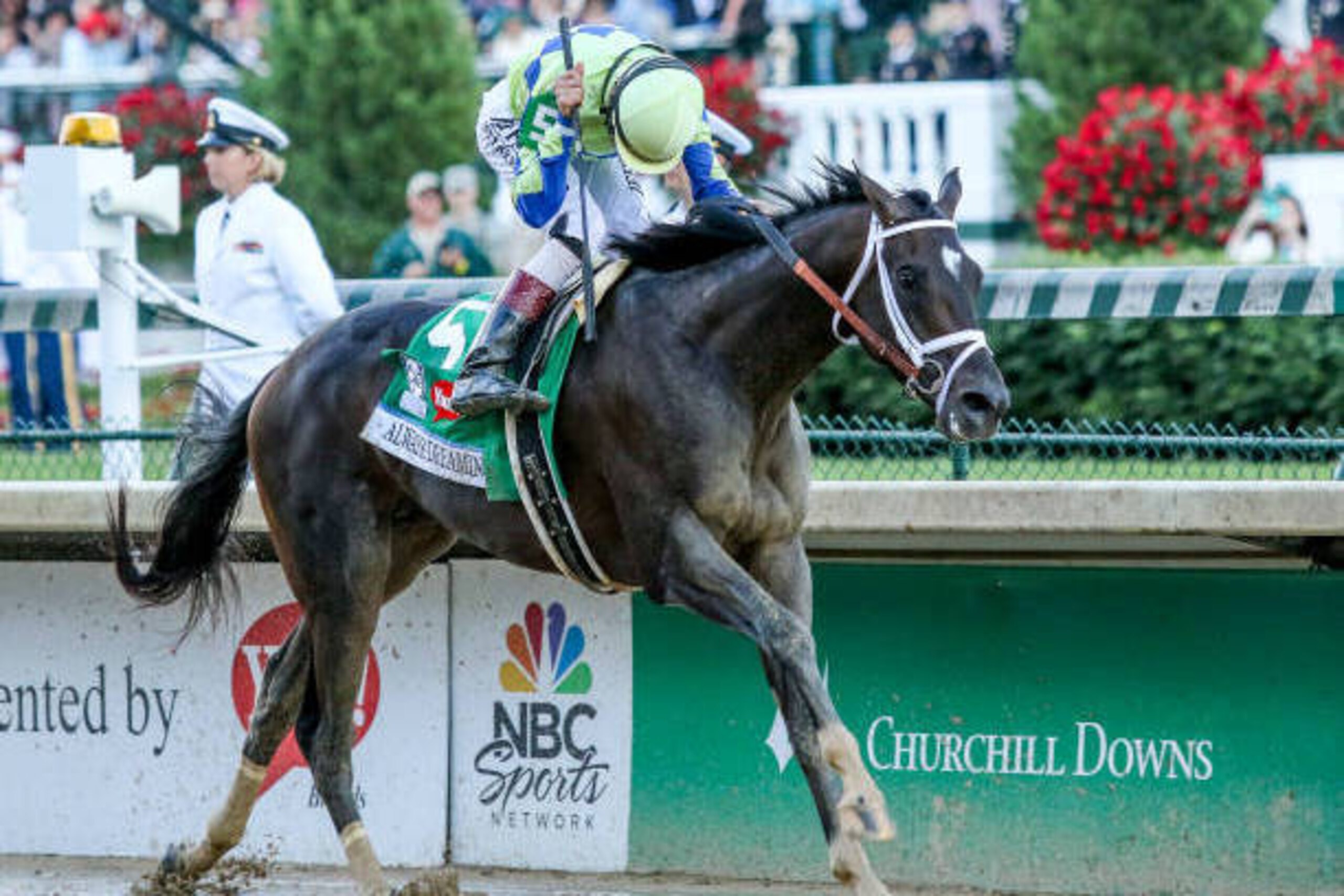 LOUISVILLE, KY - MAY 06: Always Dreaming #5, ridden by John Velazquez, wins the Kentucky Derby on Kentucky Derby Day at Churchill Downs on May 6, 2017 in Louisville, Kentucky. (Photo by Candice Chavez/Eclipse Sportswire/Getty Images)