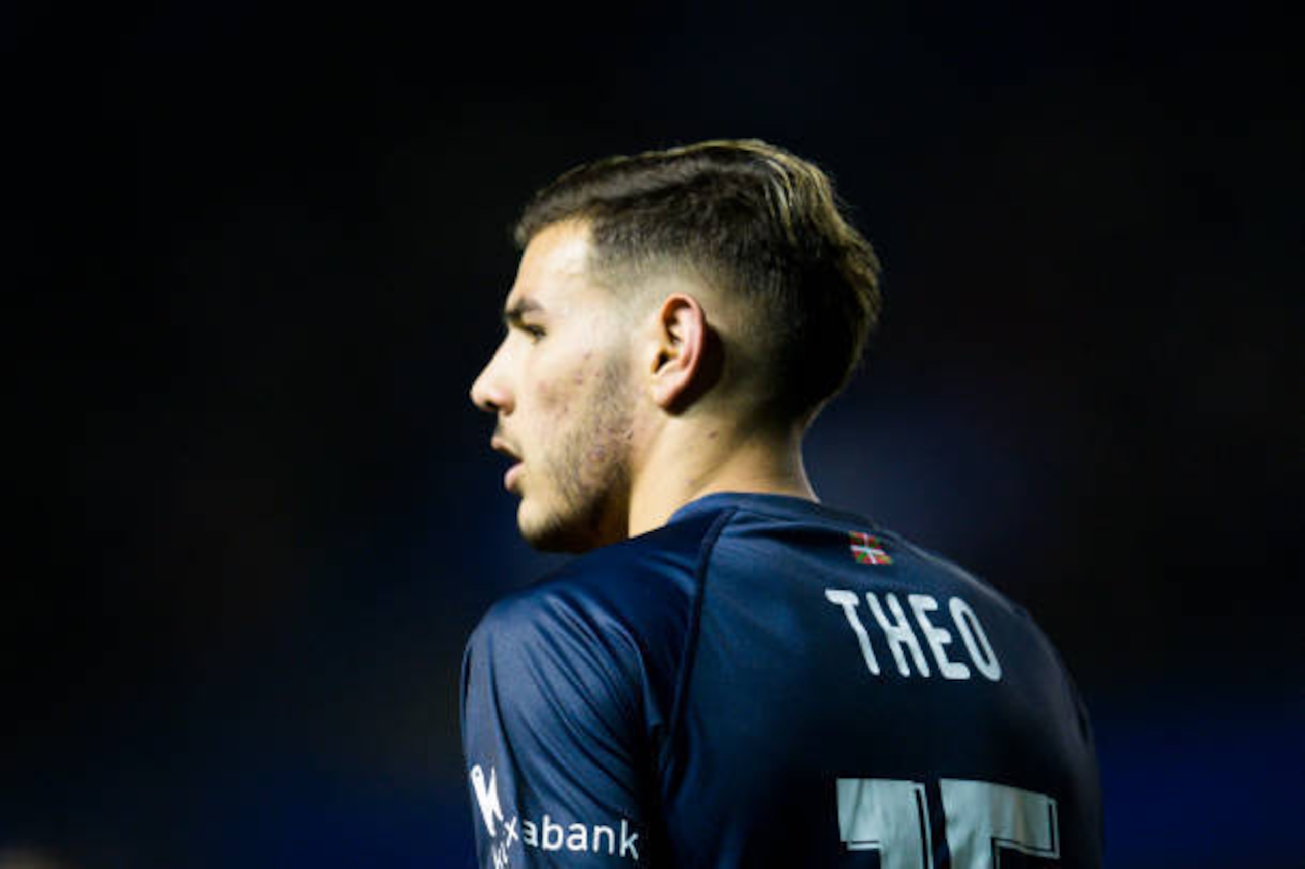VITORIA-GASTEIZ, SPAIN - MARCH 06:  Theo Hernandez of Deportivo Alaves reacts during the La Liga match between Deportivo Alaves and Sevilla FC at Mendizorroza stadium on March 6, 2017 in Vitoria-Gasteiz, Spain.  (Photo by Juan Manuel Serrano Arce/Getty Im