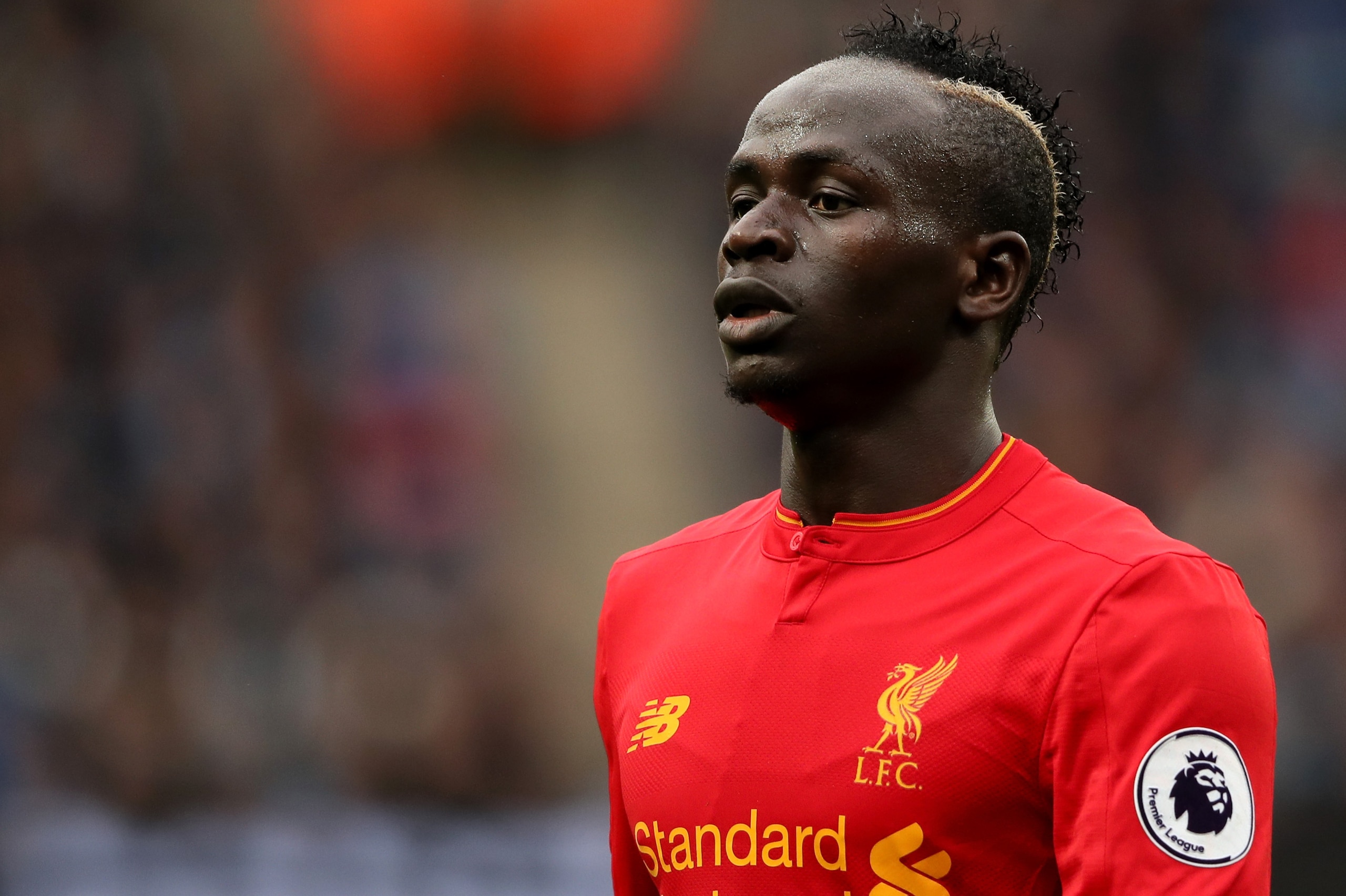 MANCHESTER, ENGLAND - MARCH 19:  Sadio Mane of Liverpool looks on during the Premier League match between Manchester City and Liverpool at Etihad Stadium on March 19, 2017 in Manchester, England.  (Photo by Matthew Ashton - AMA/Getty Images)
