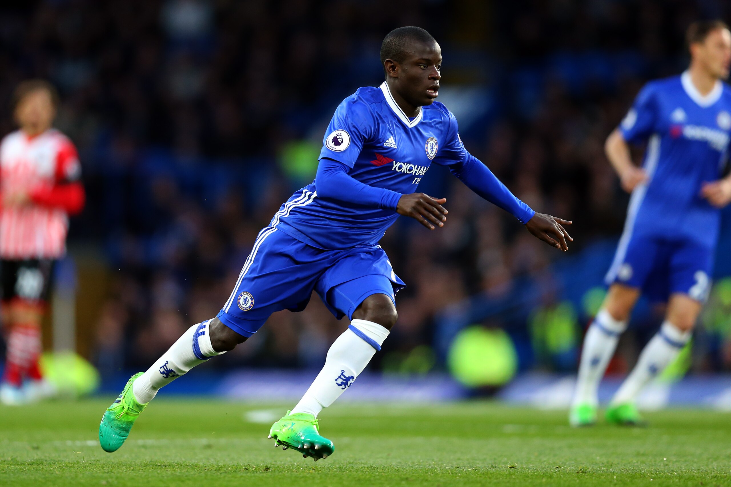 LONDON, ENGLAND - APRIL 25: N'golo Kante of Chelsea during the Premier League match between Chelsea and Southampton at Stamford Bridge on April 25, 2017 in London, England. (Photo by Catherine Ivill - AMA/Getty Images)