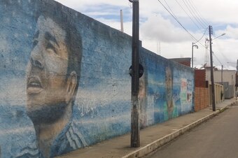 A mural of Costa in Lagarto
