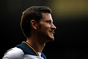 LONDON, ENGLAND - APRIL 15: Jan Vertonghen of Tottenham Hotspur looks on during the Premier League match between Tottenham Hotspur and AFC Bournemouth at White Hart Lane on April 15, 2017 in London, England.  (Photo by Shaun Botterill/Getty Images)