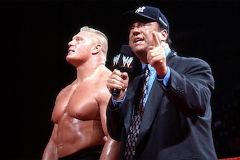 Paul Heyman with Brock Lesnar.
