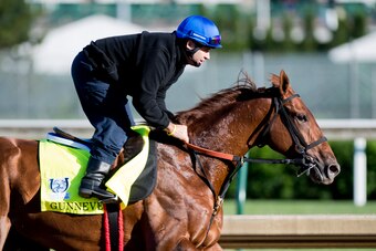LOUISVILLE, KENTUCKY - MAY 02: Gunnevera, owned by Peacock Stables, LLC and trained by Antonio Sano, exercises in preparation for the Kentucky Derby at Churchill Downs on May 2, 2017 in Louisville, Kentucky. (Photo by Scott Serio/Eclipse Sportswire/Getty 