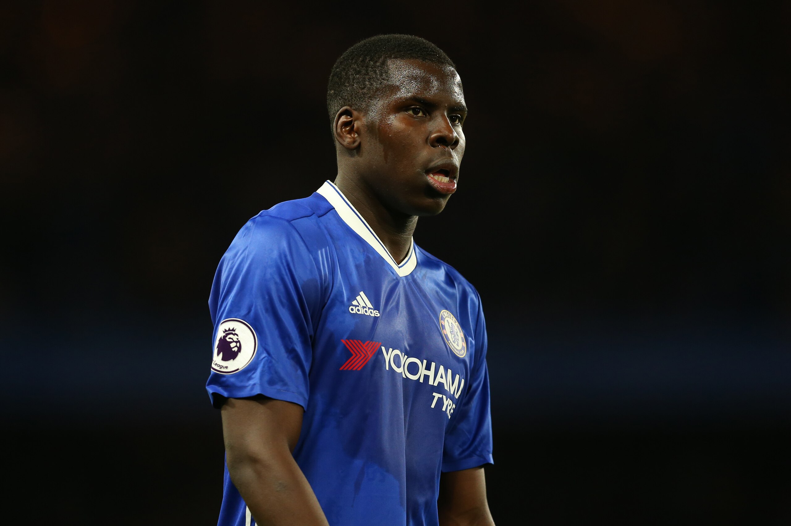 LONDON, ENGLAND - APRIL 05: Kurt Zouma of Chelsea during the Premier League match between Chelsea and Manchester City at Stamford Bridge on April 5, 2017 in London, England. (Photo by Catherine Ivill - AMA/Getty Images)
