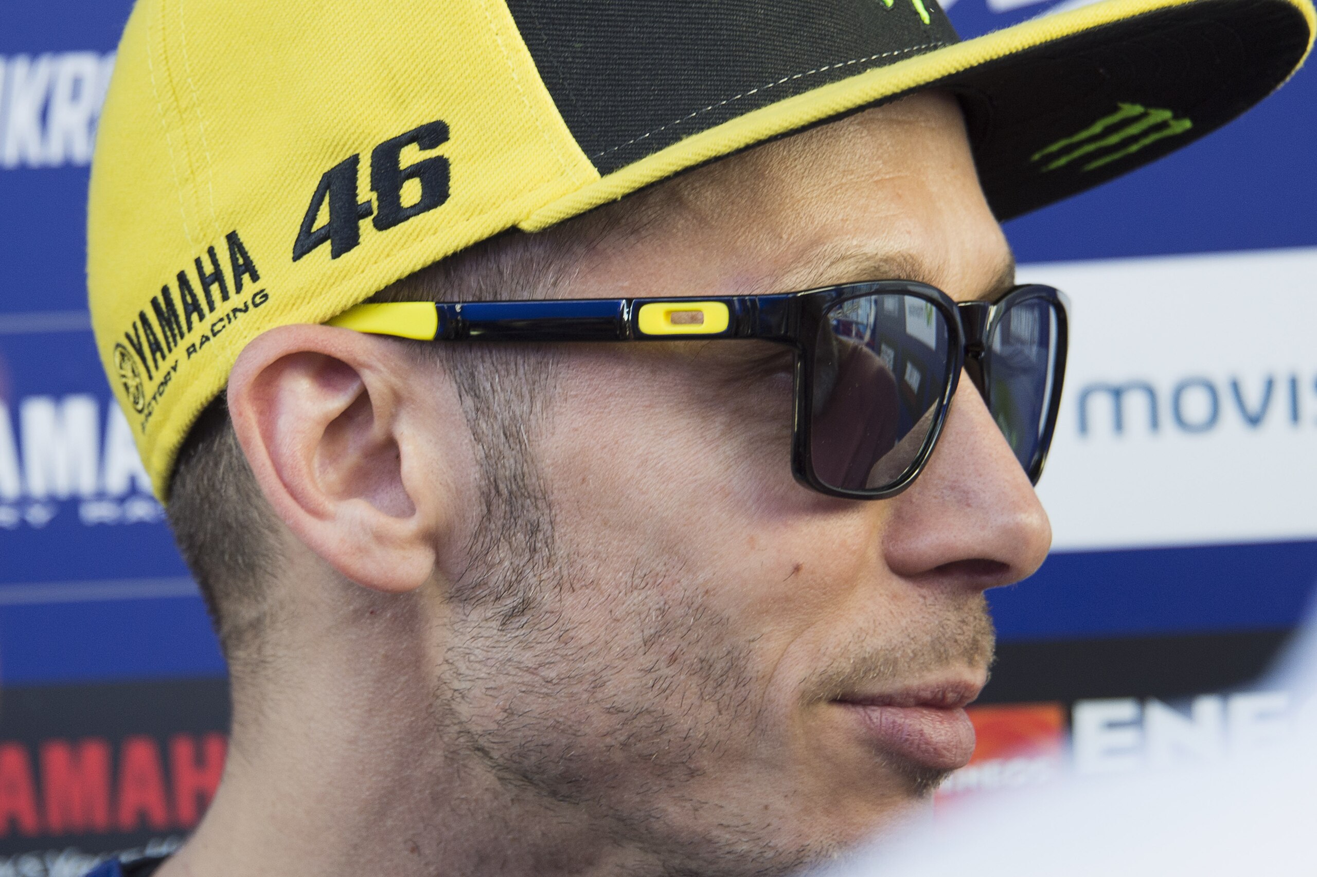 JEREZ DE LA FRONTERA, SPAIN - MAY 08:  Valentino Rossi of Italy and Movistar Yamaha MotoGP speaks with journalists during the MotoGp Tests In Jerez at Circuito de Jerez on May 8, 2017 in Jerez de la Frontera, Spain.  (Photo by Mirco Lazzari gp/Getty Image