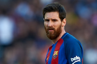 BARCELONA, SPAIN - MAY 06:  Lionel Messi of Barcelona looks on during the La Liga match between FC Barcelona and Villarreal CF at Camp Nou Stadium on May 6, 2017 in Barcelona, Spain.  (Photo by fotopress/Getty Images)