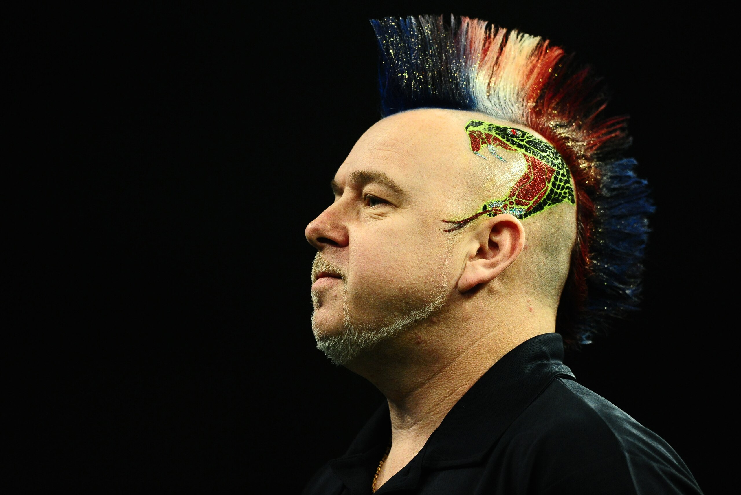 EXETER, UNITED KINGDOM - MARCH 02: Peter Wright looks on during Night Five of the Betway Premier League Darts at Westpoint Arena on March 2, 2017 in Exeter, England. (Photo by Harry Trump/Getty Images)