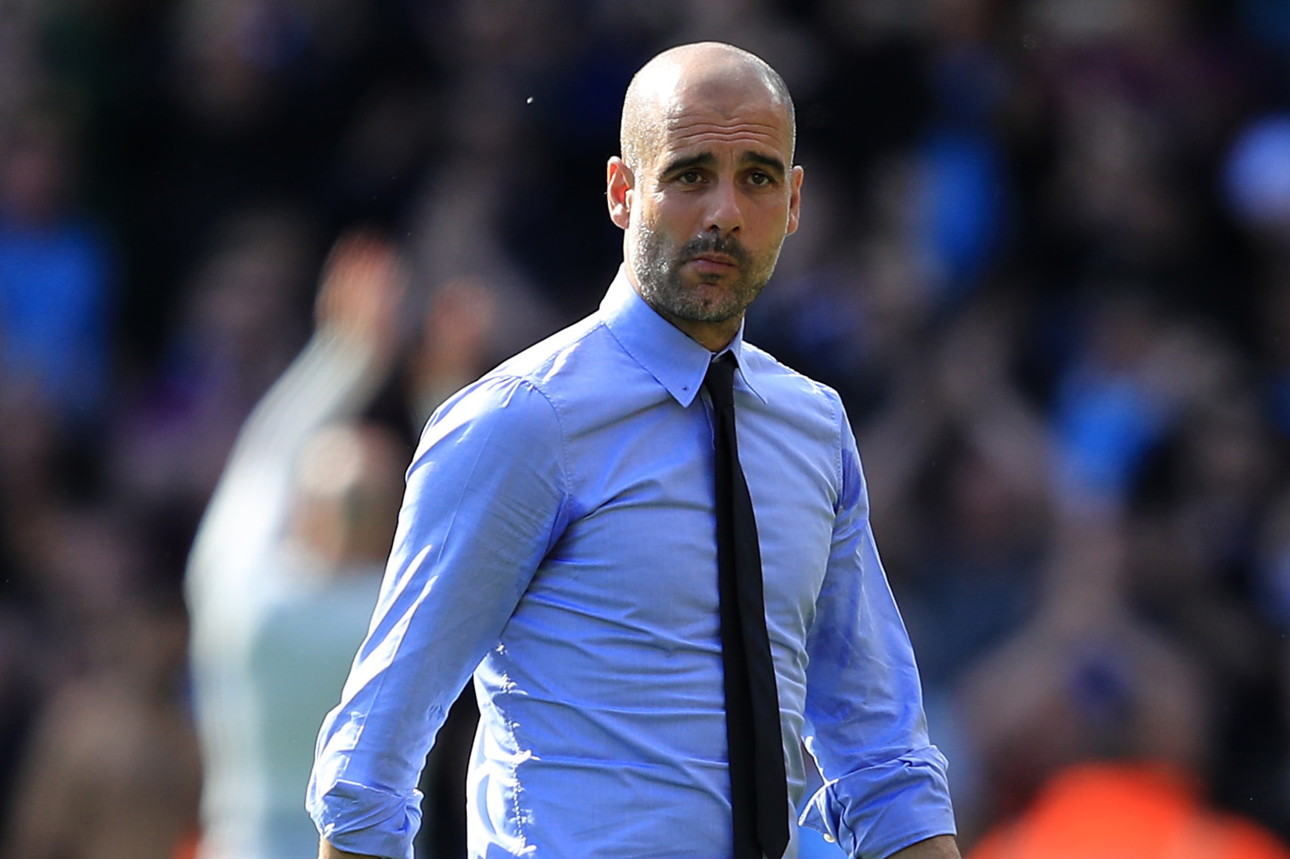WATFORD, ENGLAND - MAY 21:  Manchester City manager Pep Guardiola after the Premier League match between Watford and Manchester City at Vicarage Road on May 21, 2017 in Watford, England.  (Photo by Richard Heathcote/Getty Images)