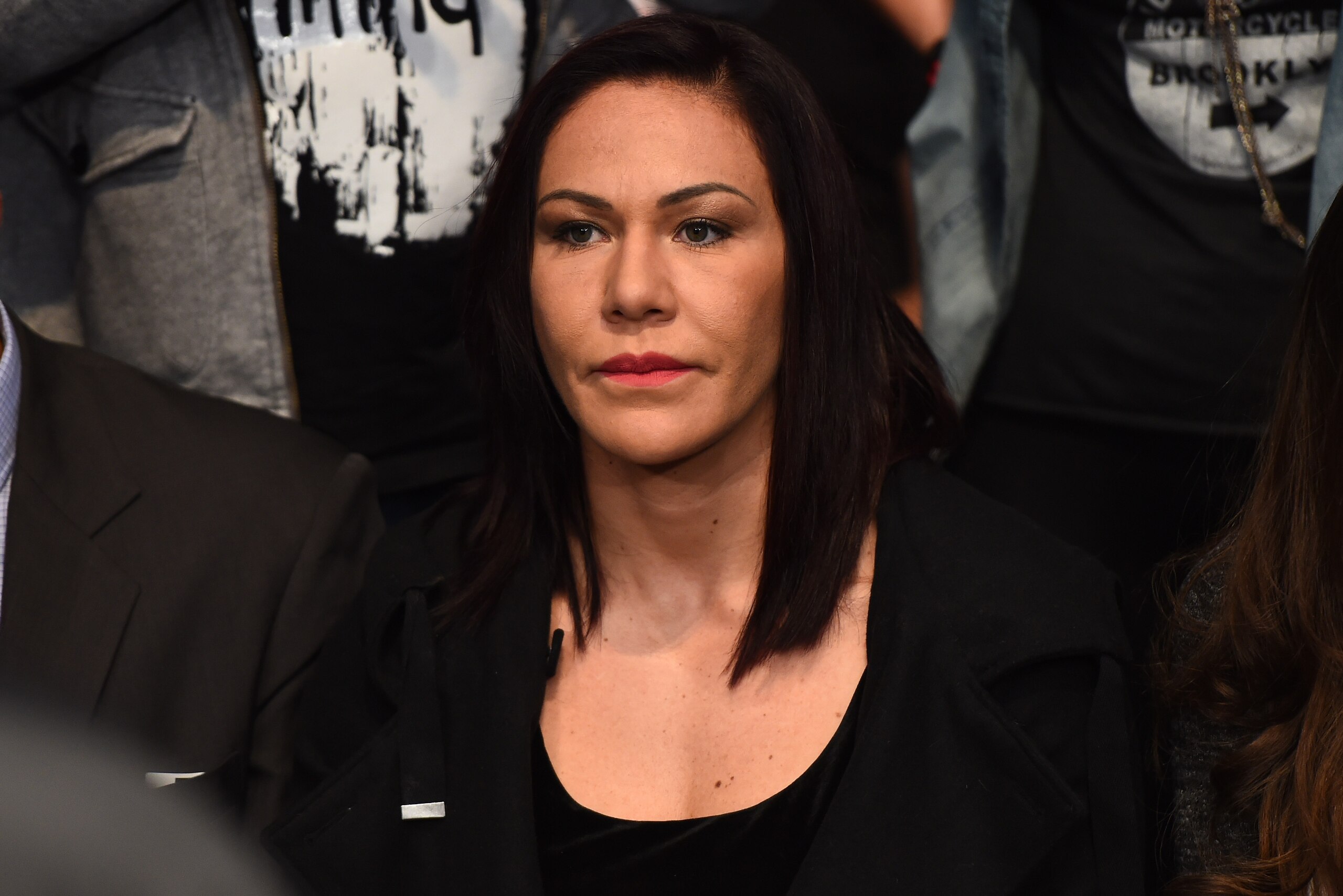 BROOKLYN, NEW YORK - FEBRUARY 11:  Cris Cyborg of brazil watches the fights during the UFC 208 event inside Barclays Center on February 11, 2017 in Brooklyn, New York. (Photo by Jeff Bottari/Zuffa LLC/Zuffa LLC via Getty Images)