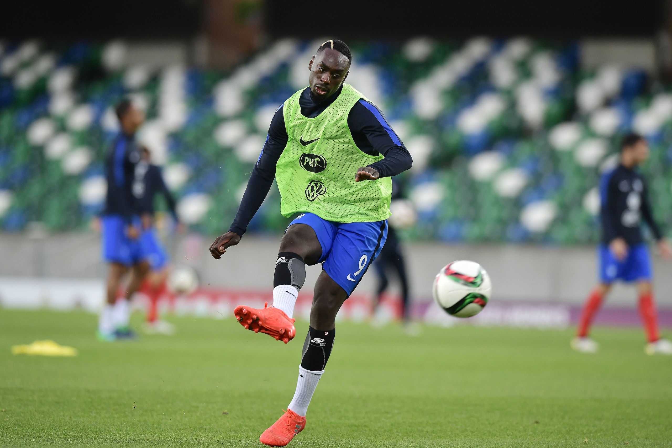 BELFAST, NORTHERN IRELAND - OCTOBER 11: Jean-Kevin Augustin of France before the UEFA European 2017 U21 qualifier between Northern Ireland and France at Windsor Park on October 11, 2016 in Belfast, Northern Ireland. (Photo by Charles McQuillan/Getty Image