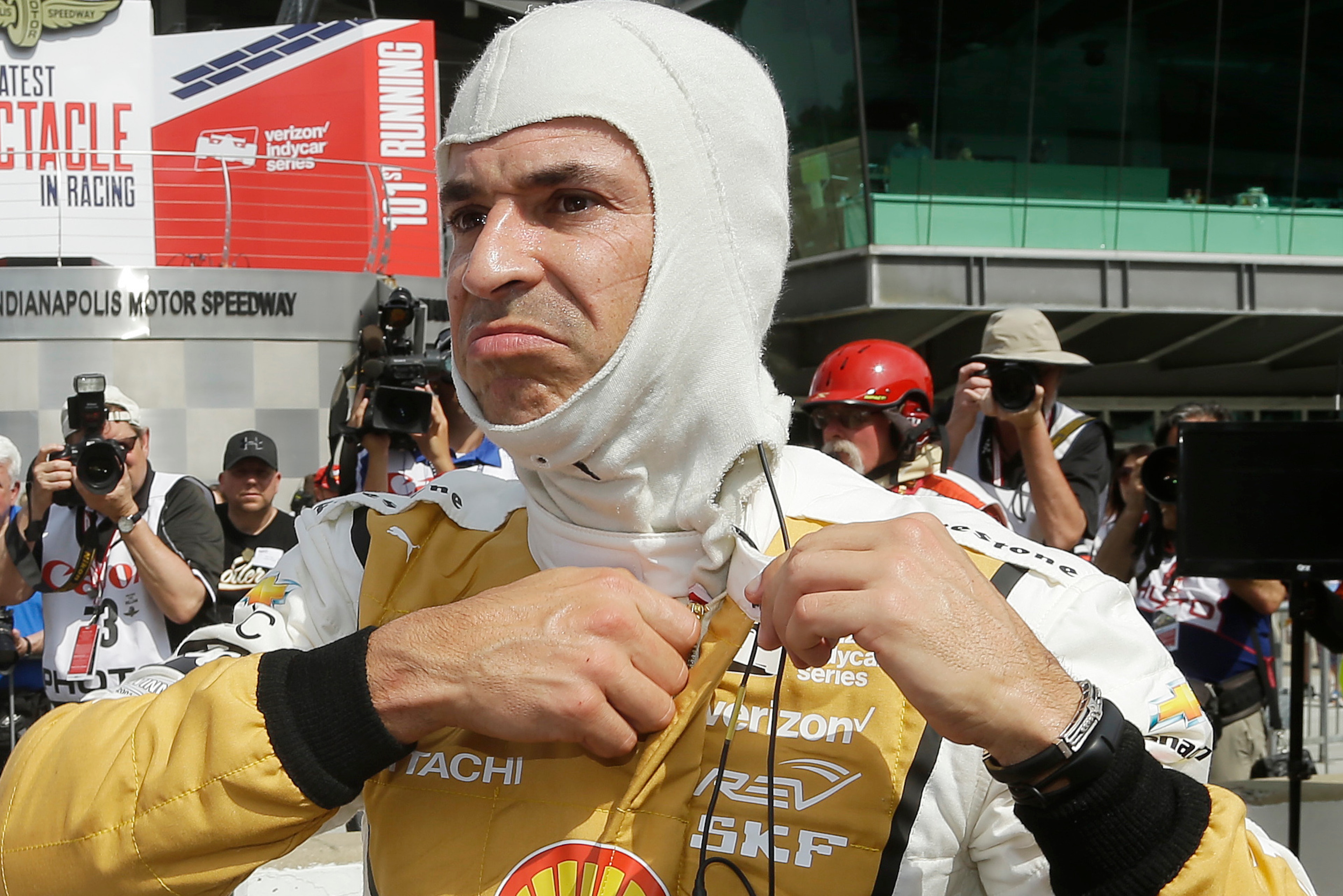 Second-place finisher Helio Castroneves.