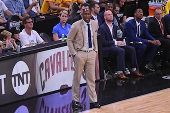 SAN ANTONIO, TX - MAY 20:  Mike Brown of the Golden State Warriors coachs in Game Three of the Western Conference Finals against the San Antonio Spurs during the 2017 NBA Playoffs on May 20, 2017 at the AT&T Center in San Antonio, Texas. NOTE TO USER: Use