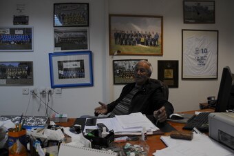 Gabi Perez in his office.