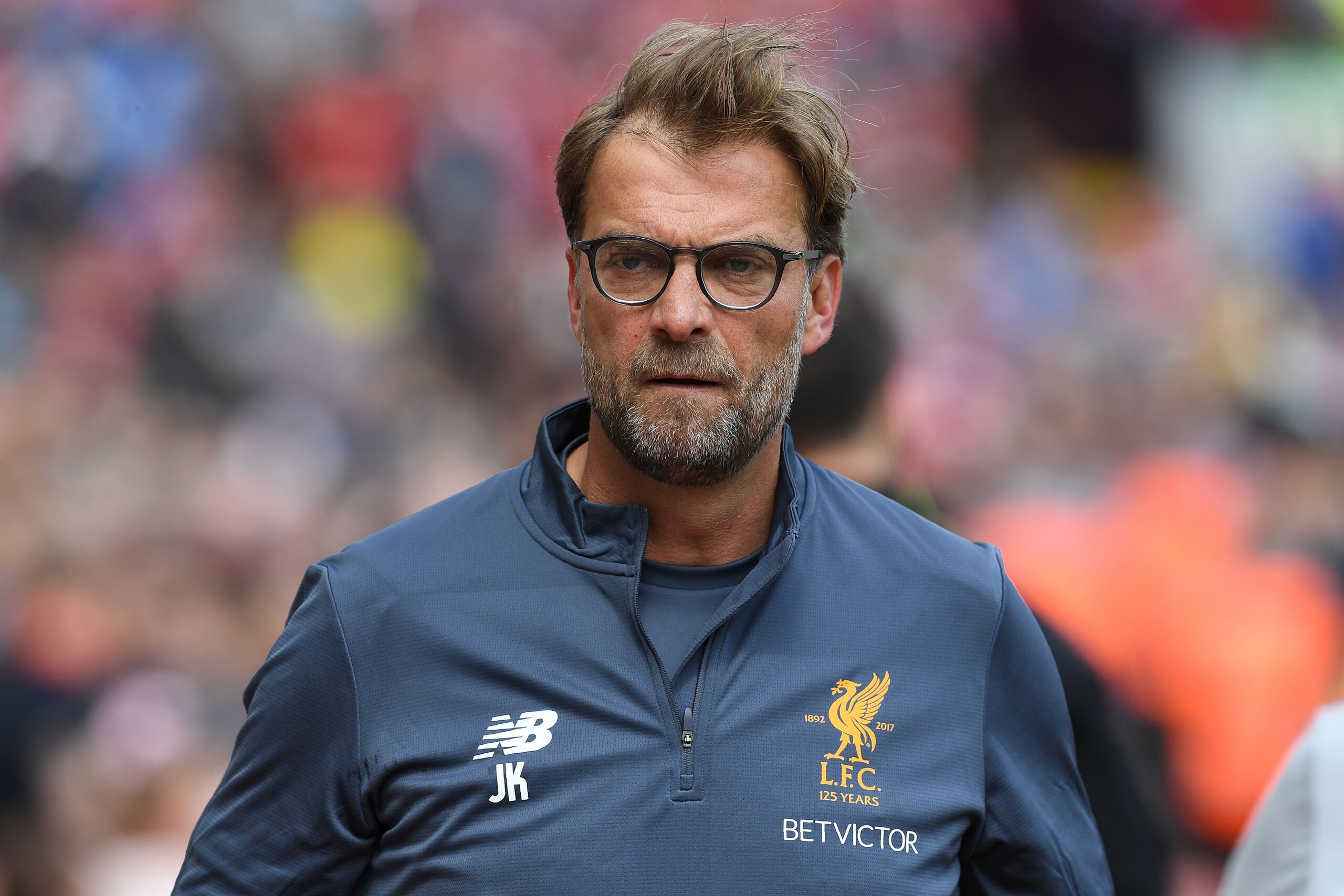Liverpool's German manager Jurgen Klopp reacts during the English Premier League football match between Liverpool and Middlesbrough at Anfield in Liverpool, north west England on May 21, 2017.
Liverpool won 3-0. / AFP PHOTO / Paul ELLIS / RESTRICTED TO ED