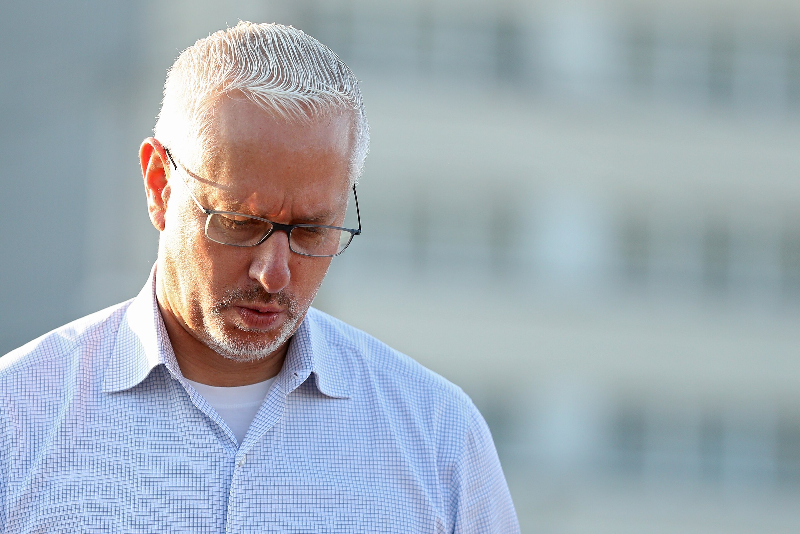 BALTIMORE, MD - MAY 19: Trainer Todd Pletcher for Kentucky Derby winning horse Always Dreaming walks to the barn area after a morning workout for the upcoming Preakness Stakes at Pimlico Race Course on May 19, 2017 in Baltimore, Maryland. (Photo by Patric BALTIMORE, MD - MAY 19: Trainer Todd Pletcher for Kentucky Derby winning horse Always Dreaming walks to the barn area after a morning workout for the upcoming Preakness Stakes at Pimlico Race Course on May 19, 2017 in Baltimore, Maryland. (Photo by Patric