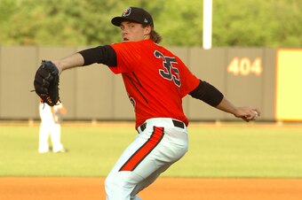 Connaughton pitching for the Orioles' Aberdeen IronBirds (short-season A)  in 2014