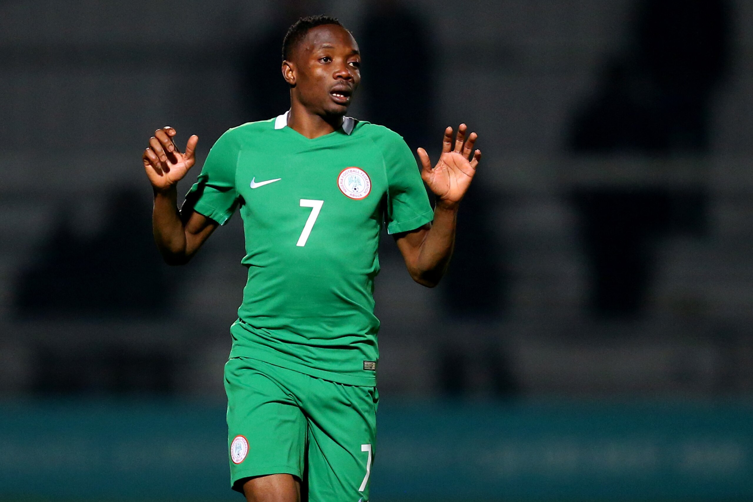 BARNET, ENGLAND - MARCH 23: Ahmed Musa of Nigeria during the International Friendly match between Nigeria and Senegal at The Hive on March 23, 2017 in Barnet, England. (Photo by Catherine Ivill - AMA/Getty Images) BARNET, ENGLAND - MARCH 23: Ahmed Musa of Nigeria during the International Friendly match between Nigeria and Senegal at The Hive on March 23, 2017 in Barnet, England. (Photo by Catherine Ivill - AMA/Getty Images)