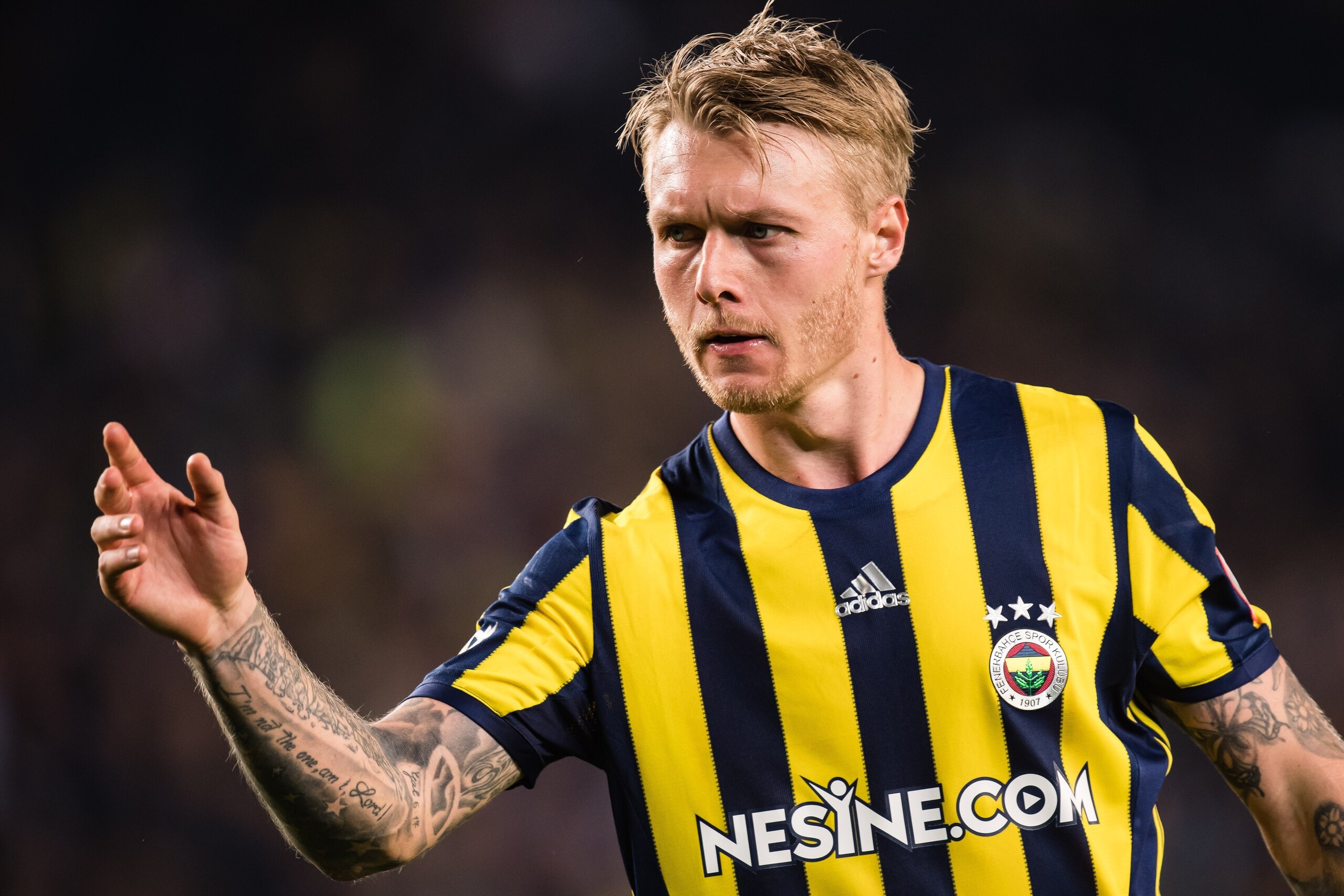 Simon Thorup Kjaer of Fenerbahce SKduring the Turkish Spor Toto Super Lig football match between Fenerbahce and Medipol Basaksehir FK on May 17, 2017 at the Sukru Saracoglu stadium in Istanbul, Turkey(Photo by VI Images via Getty Images)