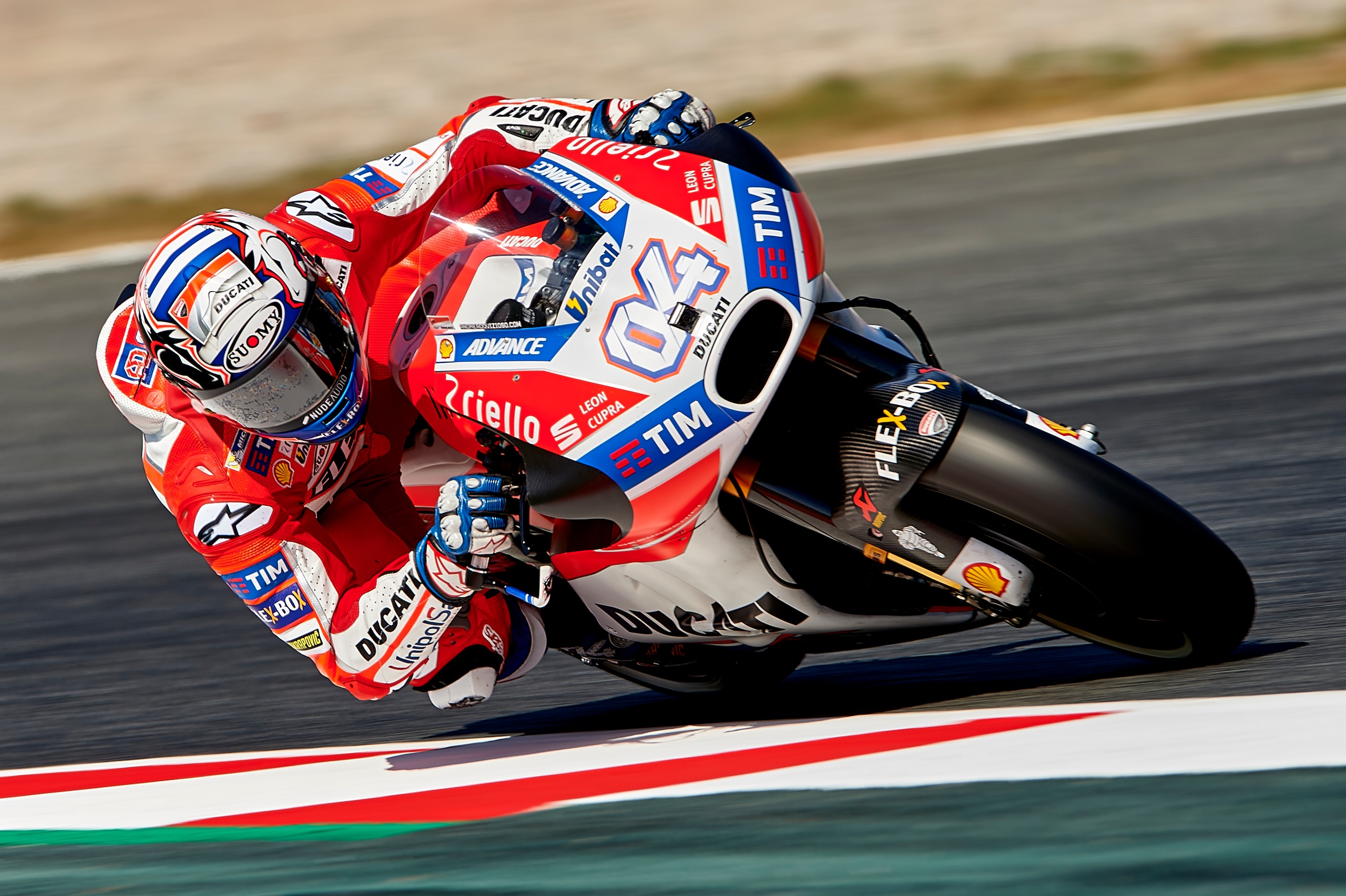 MONTMELO, SPAIN - JUNE 10:  Andrea Dovizioso of Italy and Ducati Team rounds the bend during free practice for the MotoGP of Catalunya at Circuit de Catalunya on June 10, 2017 in Montmelo, Spain.  (Photo by fotopress/Getty Images)