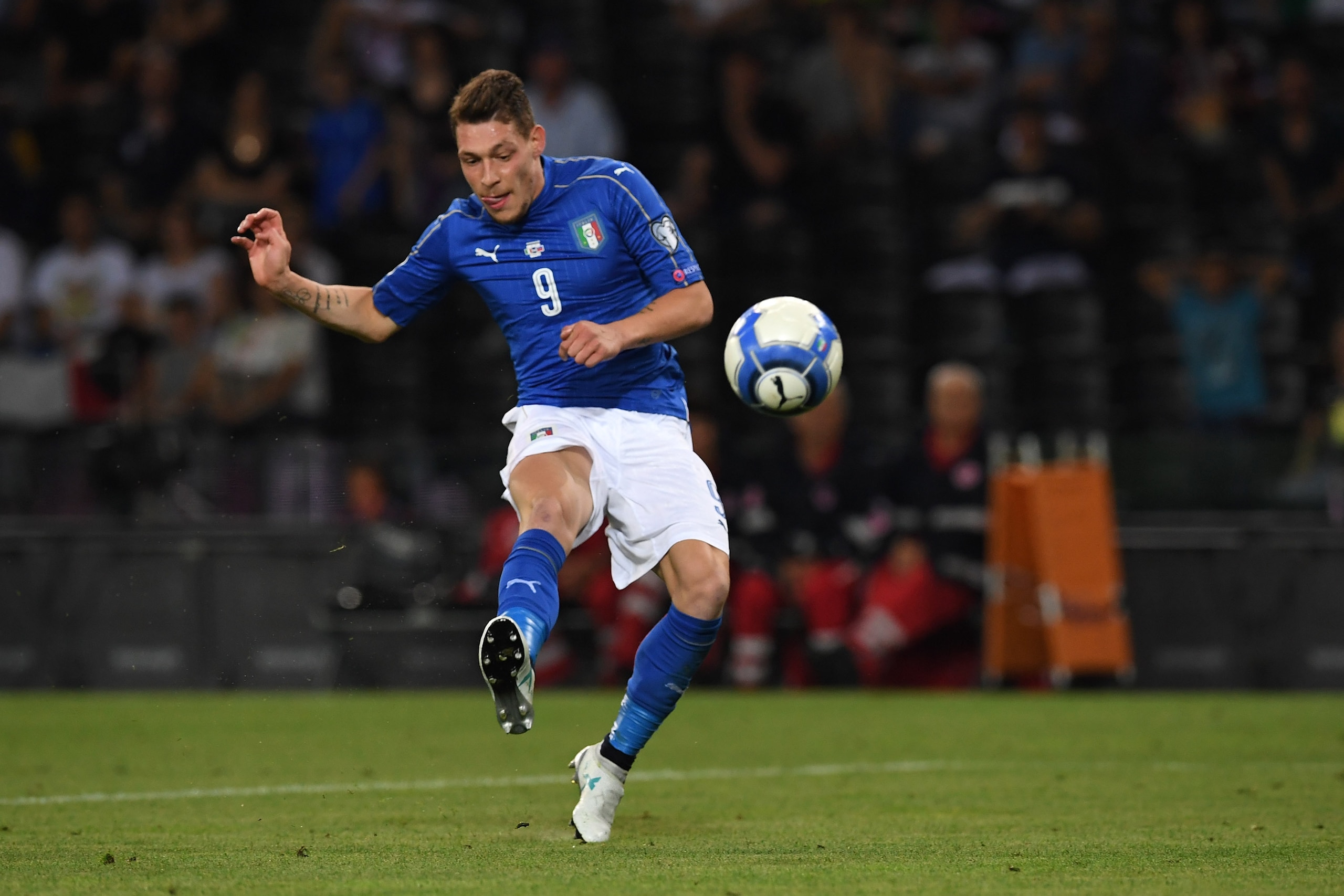 UDINE, ITALY - JUNE 11: Andrea Belotti of Italy scores the second goal during the FIFA 2018 World Cup Qualifier between Italy and Liechtenstein at Stadio Friuli on June 11, 2017 in Udine, Italy. (Photo by Valerio Pennicino/Getty Images) UDINE, ITALY - JUNE 11: Andrea Belotti of Italy scores the second goal during the FIFA 2018 World Cup Qualifier between Italy and Liechtenstein at Stadio Friuli on June 11, 2017 in Udine, Italy. (Photo by Valerio Pennicino/Getty Images)