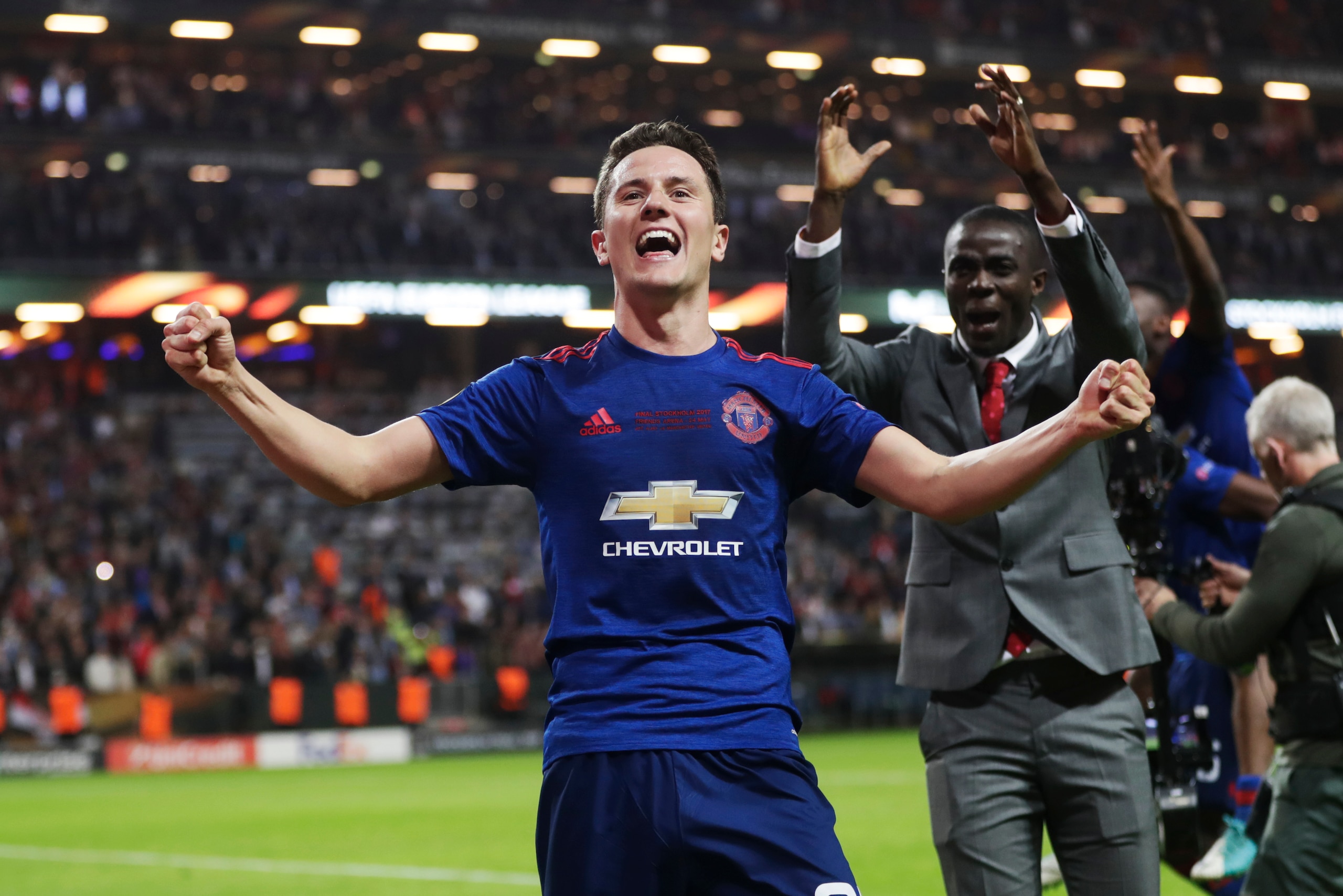 STOCKHOLM, SWEDEN - MAY 24: Ander Herrera of Manchester United celebrates after the victory during the UEFA Europa League Final between Ajax and Manchester United at Friends Arena on May 24, 2017 in Stockholm, Sweden. (Photo by Nils Petter Nilsson/Getty STOCKHOLM, SWEDEN - MAY 24: Ander Herrera of Manchester United celebrates after the victory during the UEFA Europa League Final between Ajax and Manchester United at Friends Arena on May 24, 2017 in Stockholm, Sweden. (Photo by Nils Petter Nilsson/Getty
