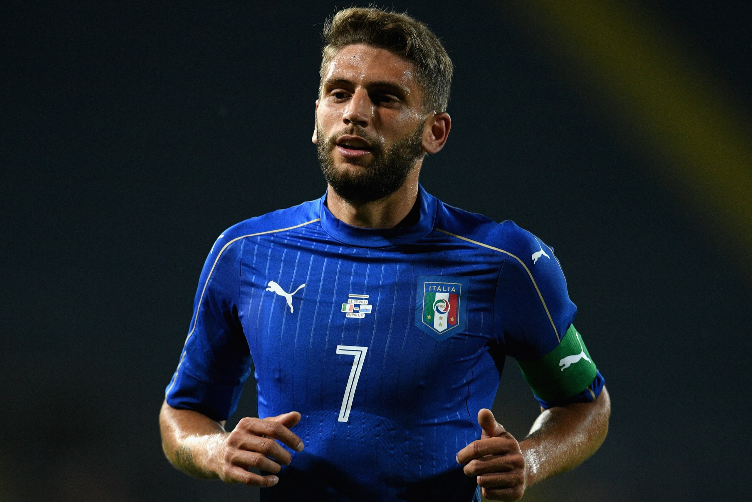 EMPOLI, ITALY - MAY 31:  Domenico Berardi of Italy in action during the international friendy match played between Italy and San Marino at Stadio Carlo Castellani on May 31, 2017 in Empoli, Italy.  (Photo by Claudio Villa/Getty Images)