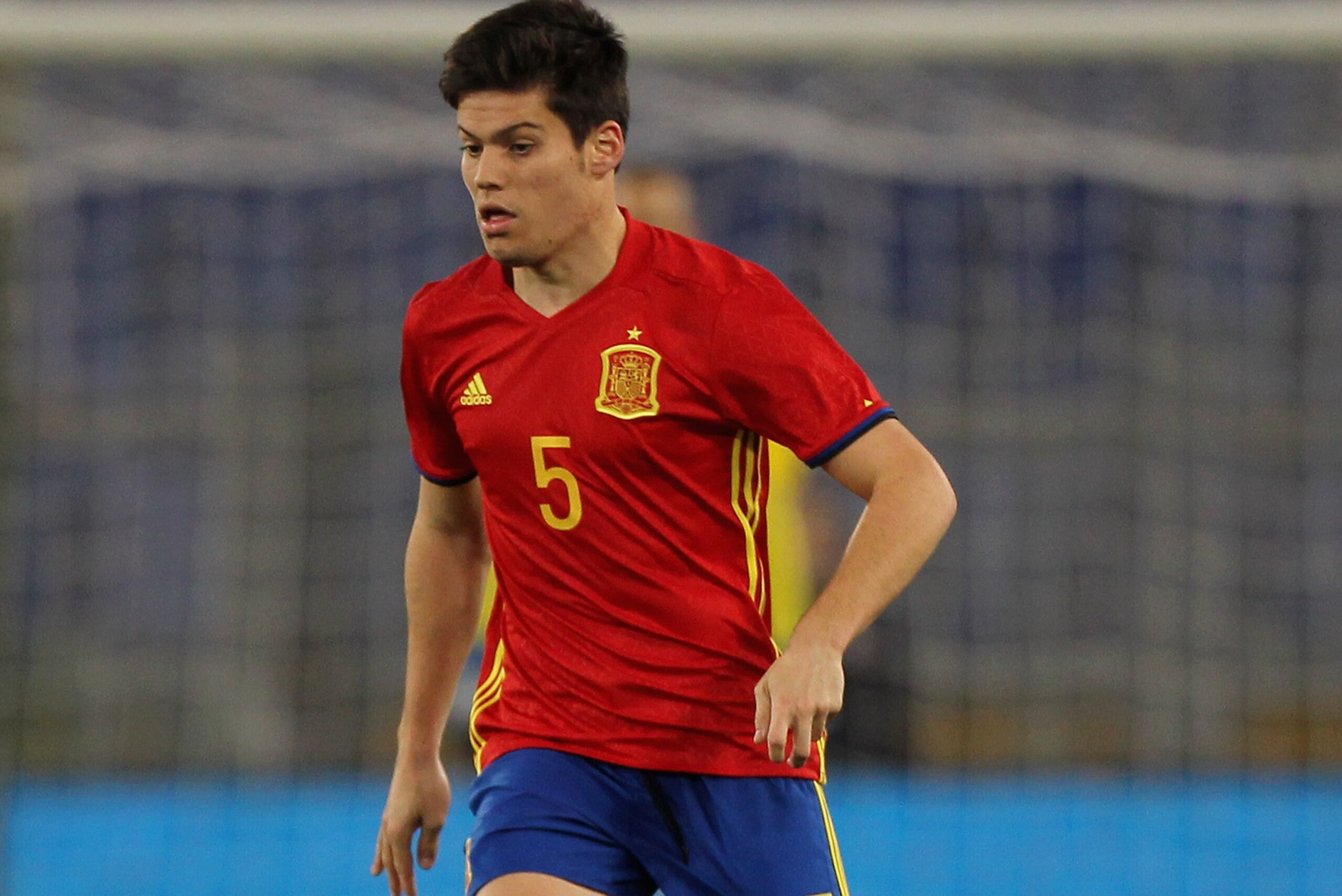 ROME, ITALY - MARCH 27:  Mere' Jorge of Spain in action during the international friendly match between Italy U21 and Spain U21 at Olimpico Stadium on March 27, 2017 in Rome, Italy.  (Photo by Paolo Bruno/Getty Images)