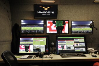 video referee, Hawk-Eye system, car, hawk eye technology during the First Round Dutch Cup match between Feyenoord Rotterdam and FC Oss at the Kuip on September 22, 2016 in Rotterdam, The Netherlands(Photo by VI Images via Getty Images)