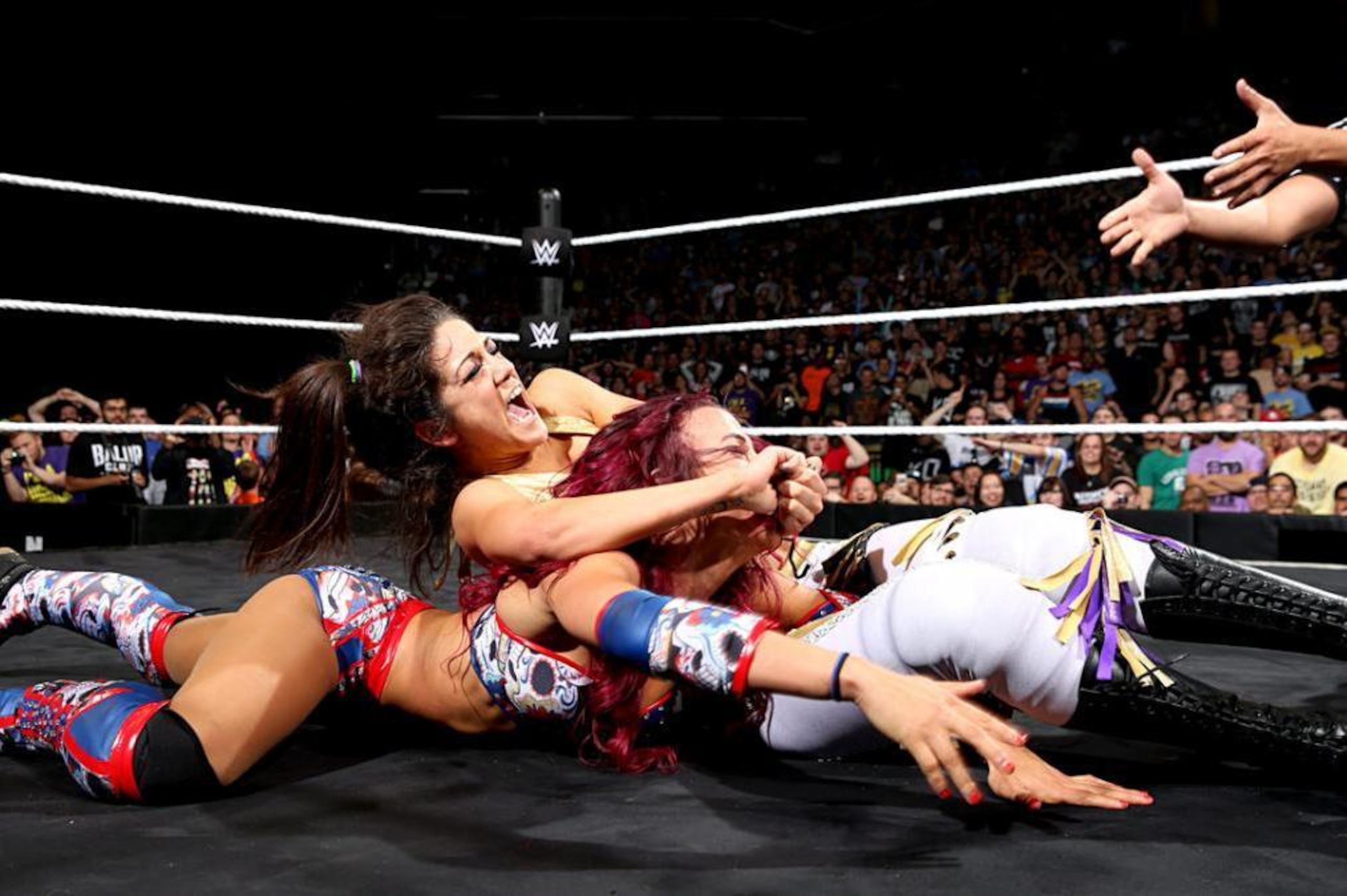 Bayley grounds Sasha Banks at NXT TakeOver: Brooklyn. Bayley grounds Sasha Banks at NXT TakeOver: Brooklyn.