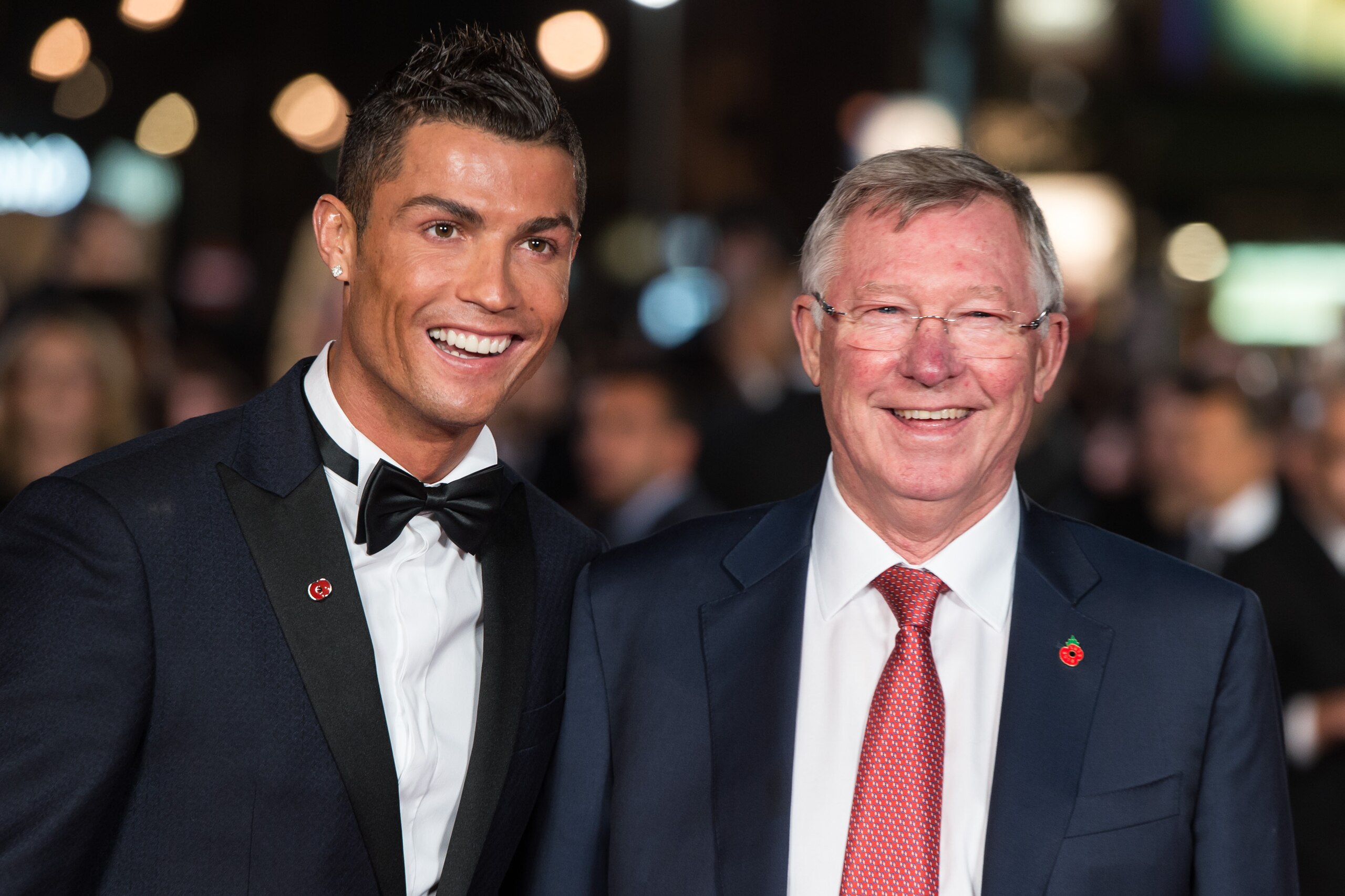 LONDON, ENGLAND - NOVEMBER 09:  Cristiano Ronaldo and Sir Alex Ferguson attend the World Premiere of 'Ronaldo' at Vue West End on November 9, 2015 in London, England.  (Photo by Ian Gavan/Getty Images)