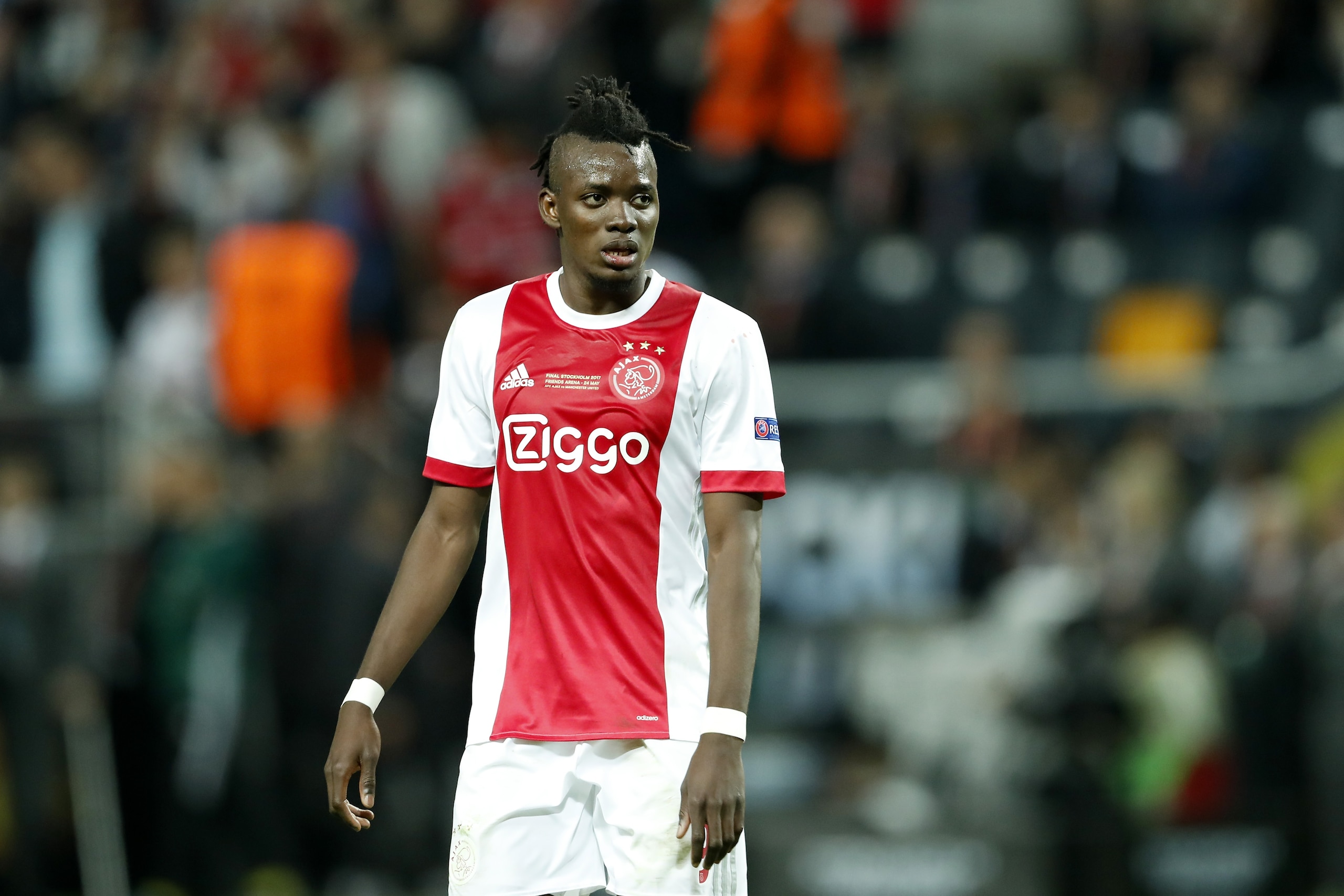 Bertrand Traore of Ajaxduring the UEFA Europa League final match between Ajax Amsterdam and Manchester United at the Friends Arena on May 24, 2017 in Stockholm, Sweden(Photo by VI Images via Getty Images)