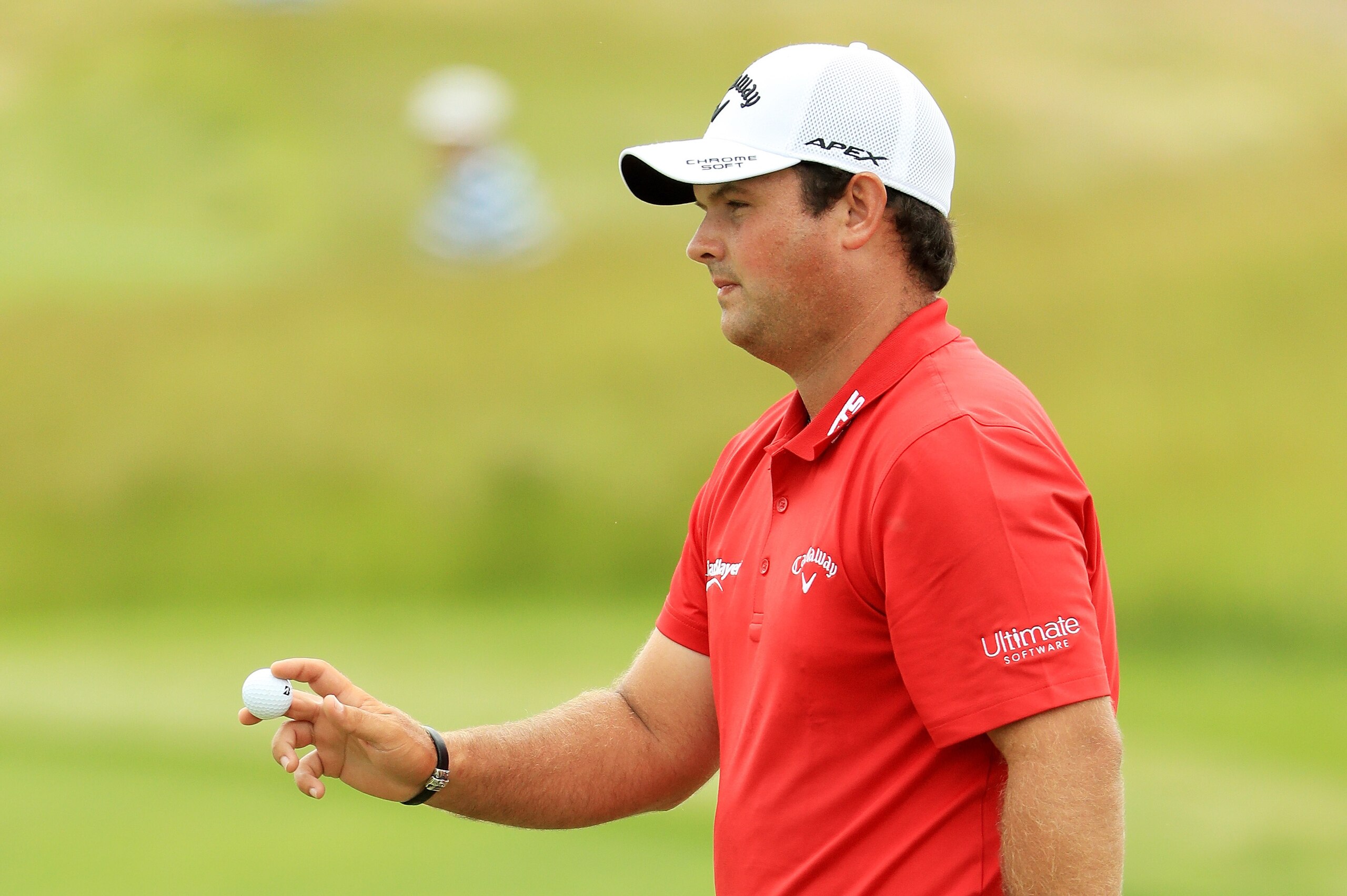 HARTFORD, WI - JUNE 17:  Patrick Reed of the United States reacts after making par on the 17th green during the third round of the 2017 U.S. Open at Erin Hills on June 17, 2017 in Hartford, Wisconsin.  (Photo by Andrew Redington/Getty Images)