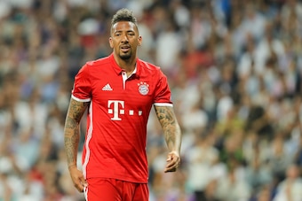 MADRID, SPAIN - APRIL 18: Jerome Boateng of Munich looks on during the UEFA Champions League Quarter Final second leg match between Real Madrid CF and FC Bayern Muenchen at Estadio Santiago Bernabeu on April 18, 2017 in Madrid, Spain. (Photo by TF-Images/