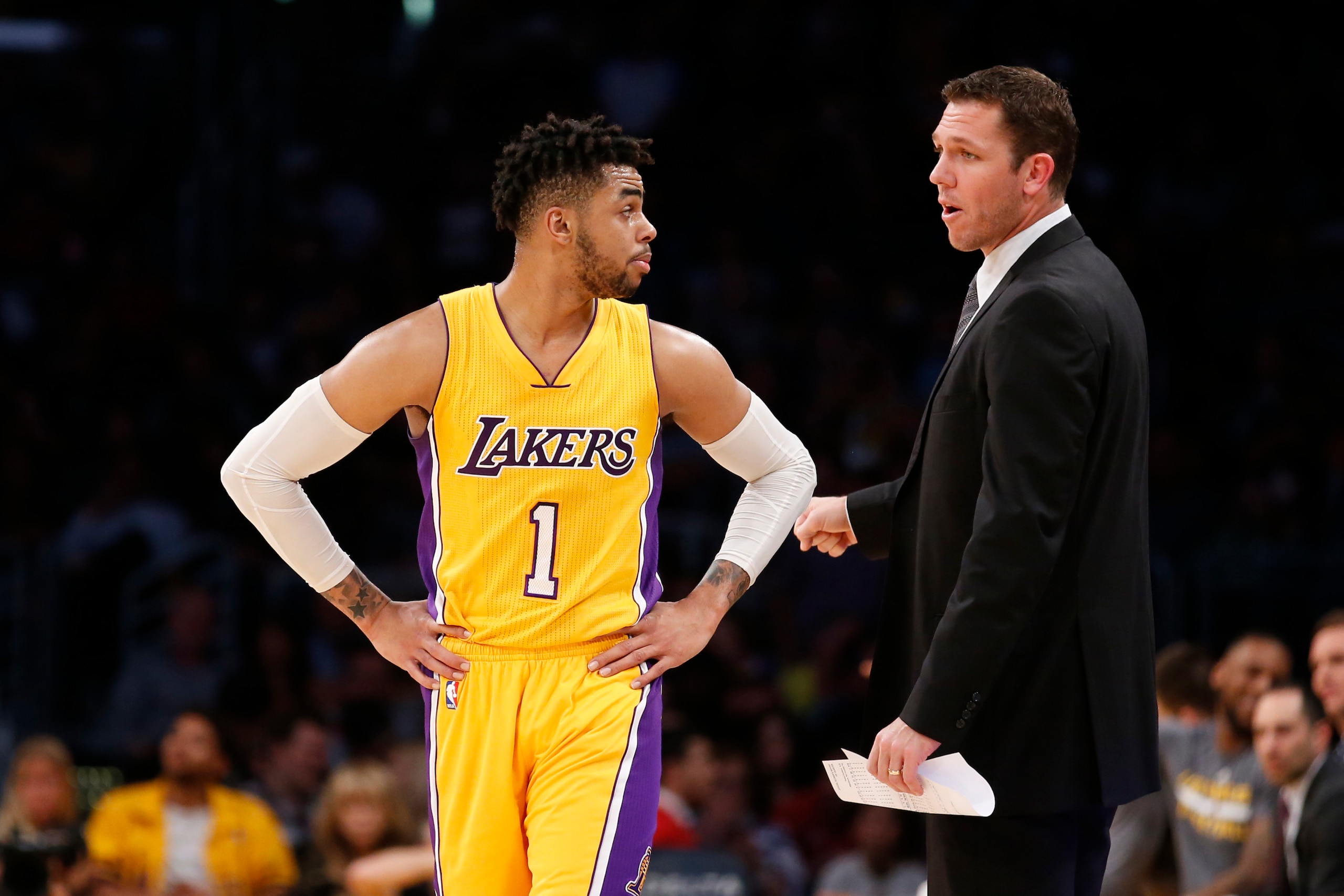D'Angelo Russell's inconsistent professionalism has given the Lakers some concern about his long-term future. D'Angelo Russell's inconsistent professionalism has given the Lakers some concern about his long-term future.