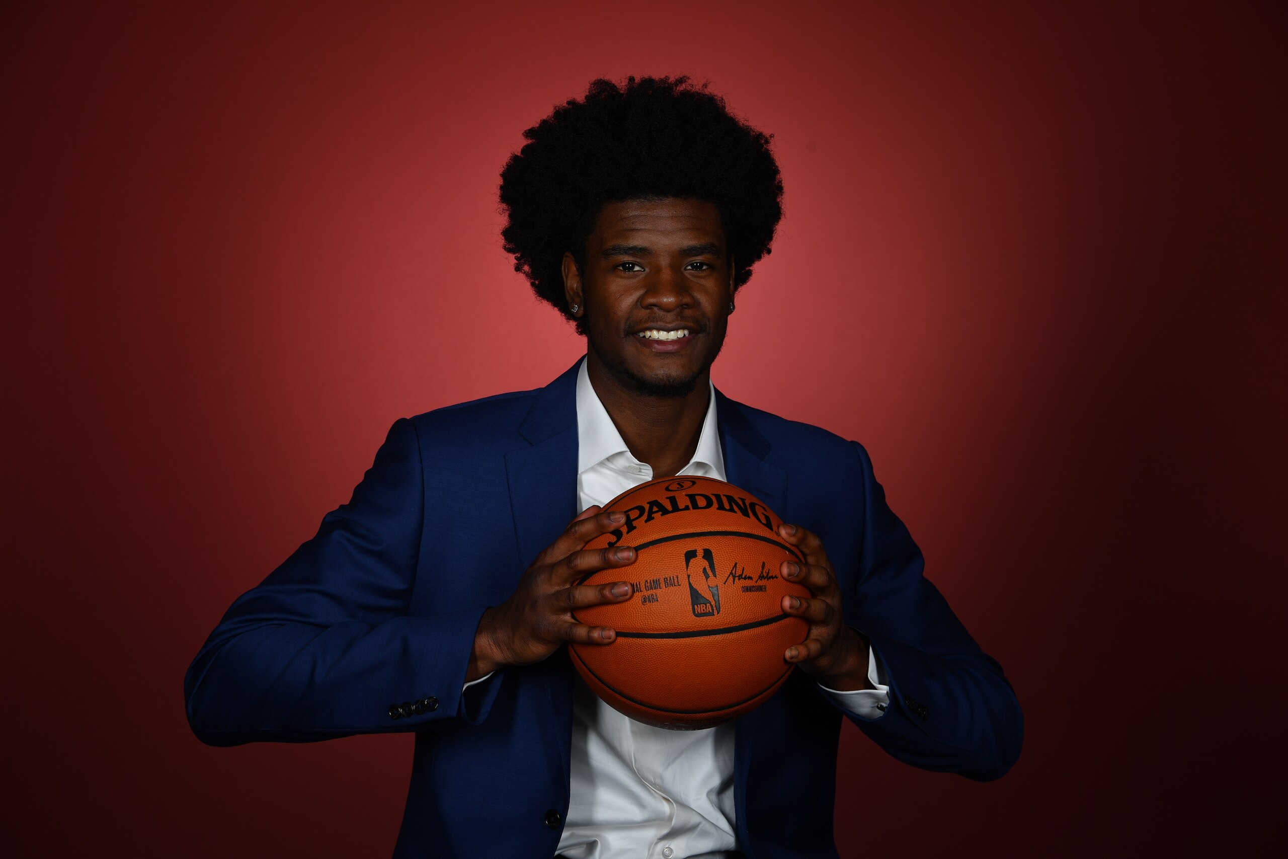 NEW YORK - JUNE 21: NBA Draft Prospect, Josh Jackson poses for portraits during media availability and circuit as part of the 2017 NBA Draft on June 21, 2017 at the Grand Hyatt New York in New York City. NOTE TO USER: User expressly acknowledges and agree