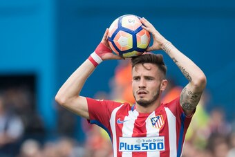 MADRID, SPAIN - MAY 21: Saul Niguez Esclapez of Atletico de Madrid in action during the La Liga match between Atletico de Madrid and Athletic de Bilbao at the Estadio Vicente Calderon on 21 May 2017 in Madrid, Spain. (Photo by Power Sport Images/Getty Ima