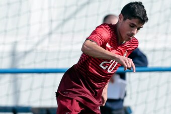 FERREIRAS, PORTUGAL - FEBRUARY 14: Pedro Neto of Portugal U17 during the U17 Algarve Cup Tournament Match between Portugal U17 and germany U17 on February 14, 2017 in Ferreiras, Portugal. (Photo by Ricardo Nascimento/Getty Images)