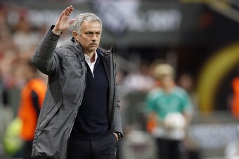 coach Jose Mourinho of Manchester Unitedduring the UEFA Europa League final match between Ajax Amsterdam and Manchester United at the Friends Arena on May 24, 2017 in Stockholm, Sweden(Photo by VI Images via Getty Images)