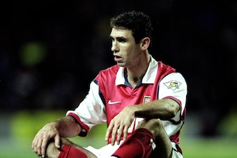 25 Oct 1998:  Martin Keown of Arsenal in action during the FA Carling Premiership match against Blackburn Rovers at Ewood Park in Blackburn, England. Arsenal won the game 2-1. \ Mandatory Credit: Shaun Botterill /Allsport